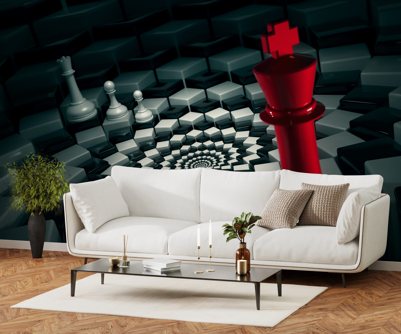 Fototapet piese mari de șah