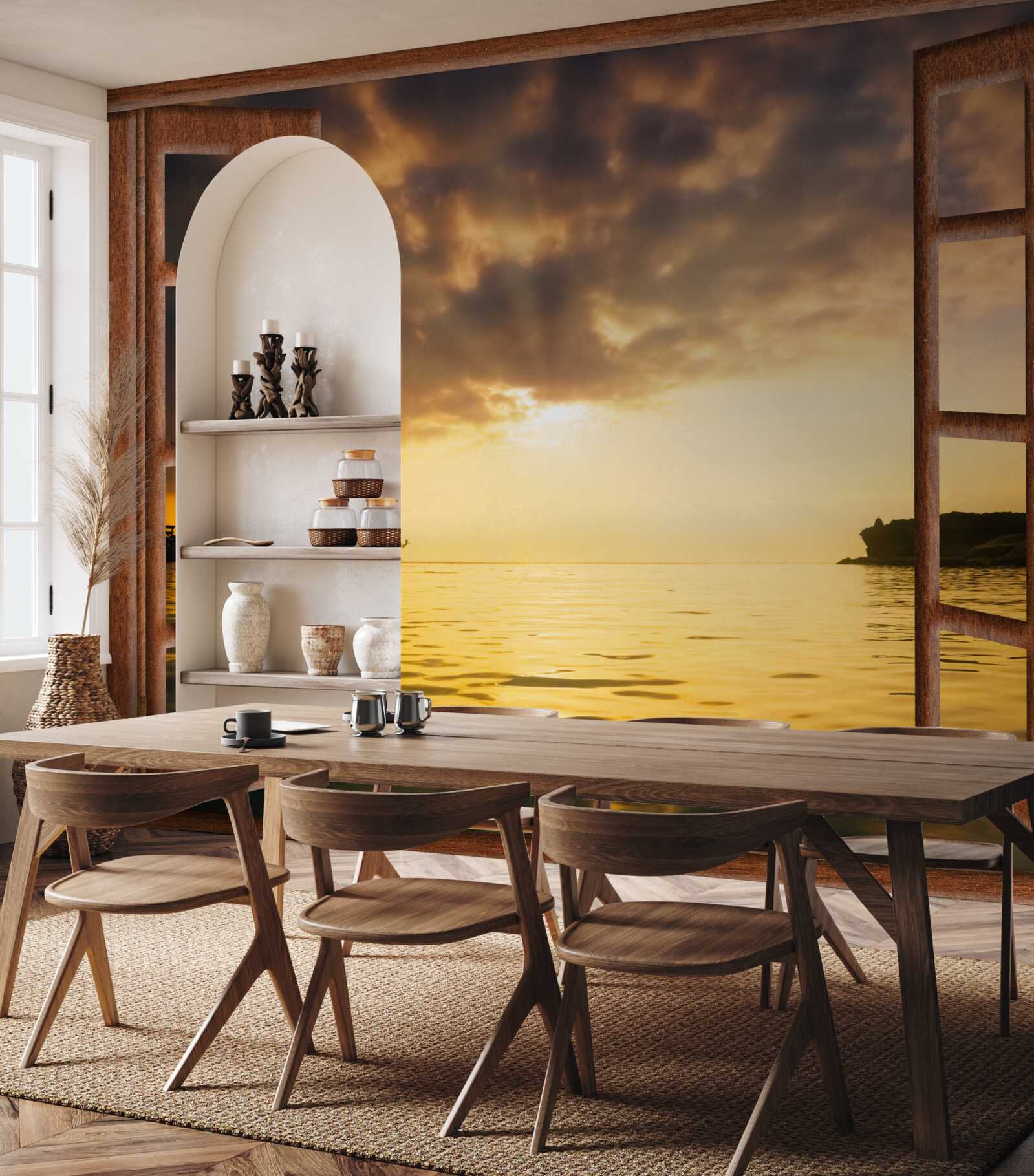 Fototapet peisaj magnific în afara ferestrei