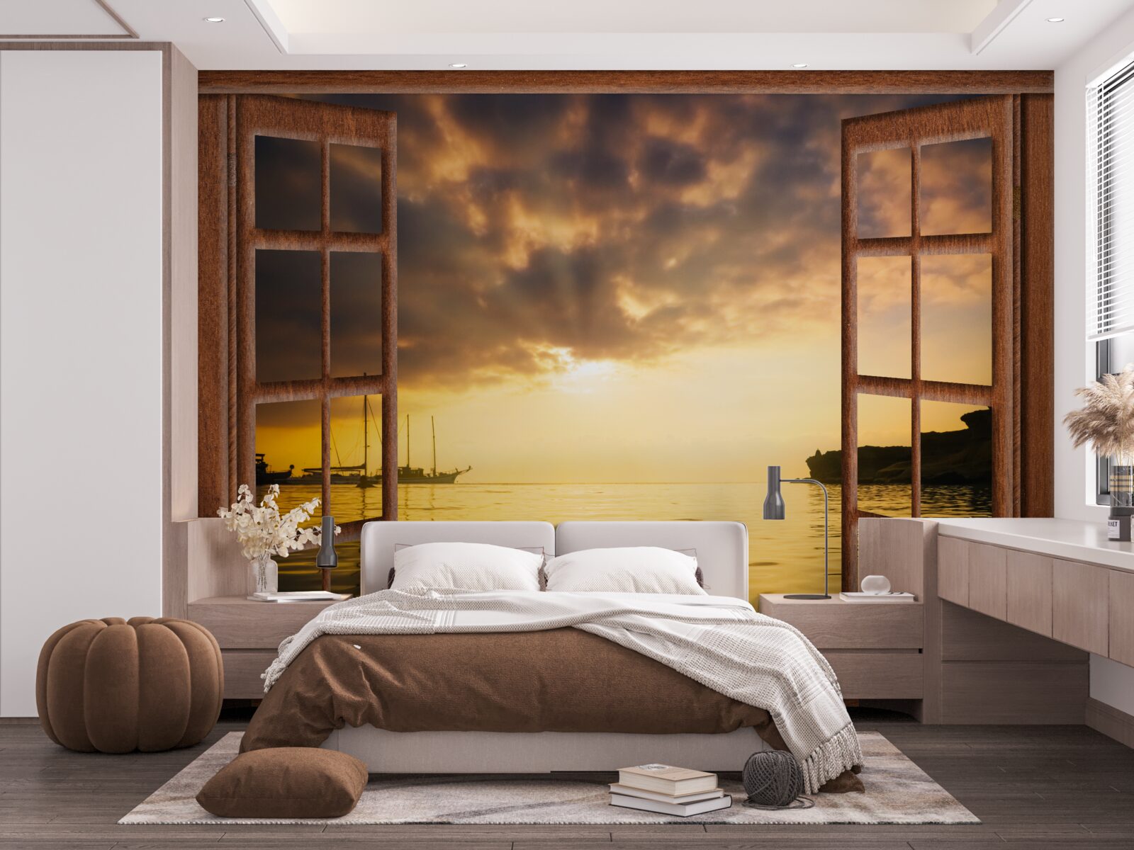 Fototapet peisaj magnific în afara ferestrei