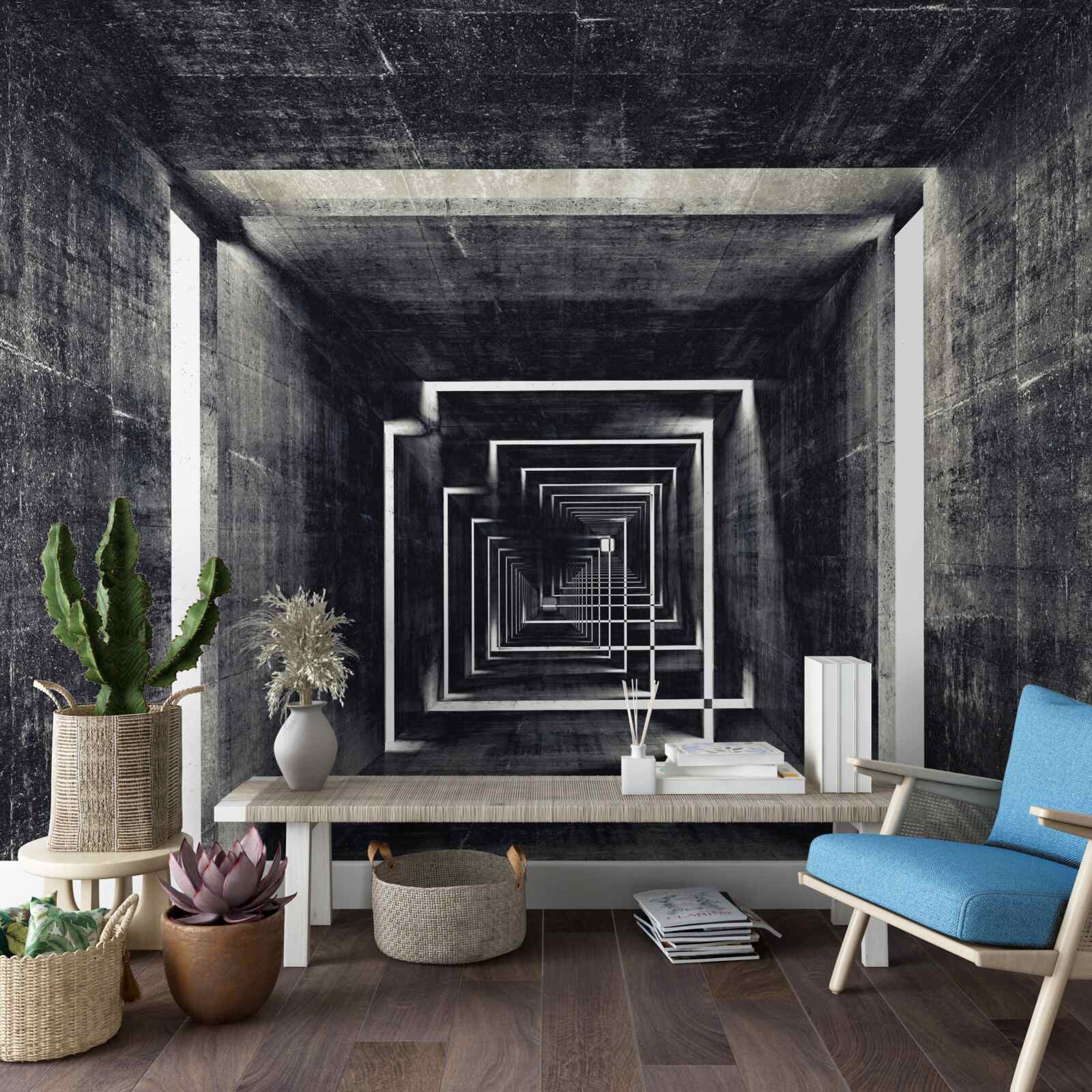 Fototapet tunel spațios luminat de lumină