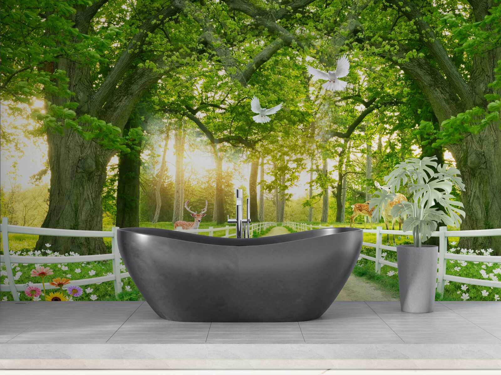 Fototapet o cale pentru plimbări romantice