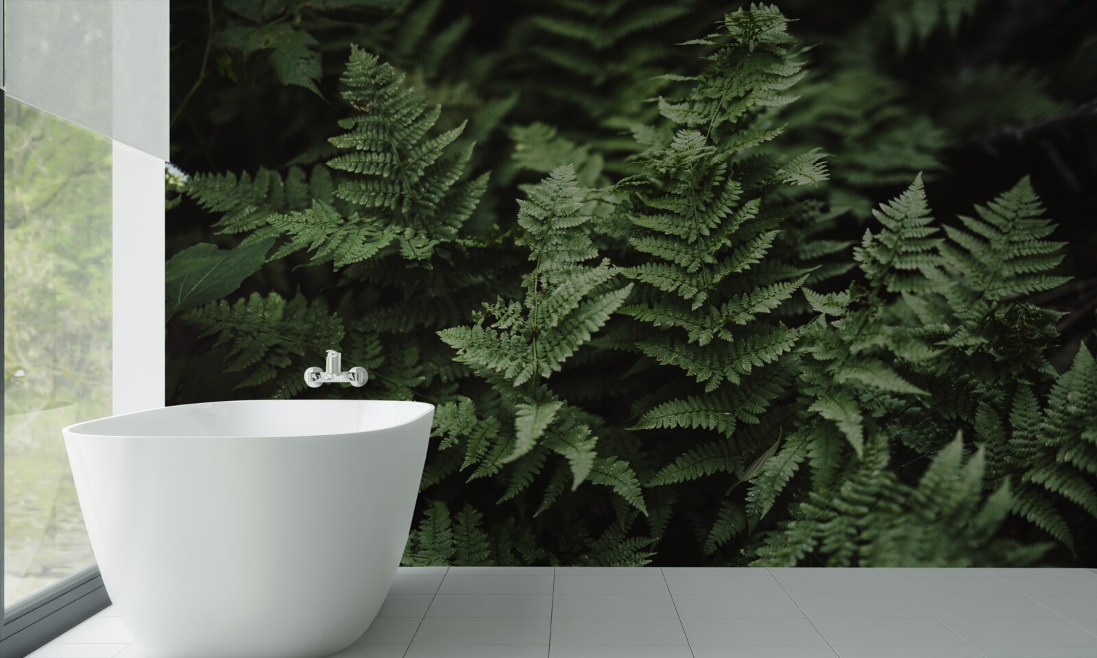 Fototapet frunze verzi luxuriante de ferigă