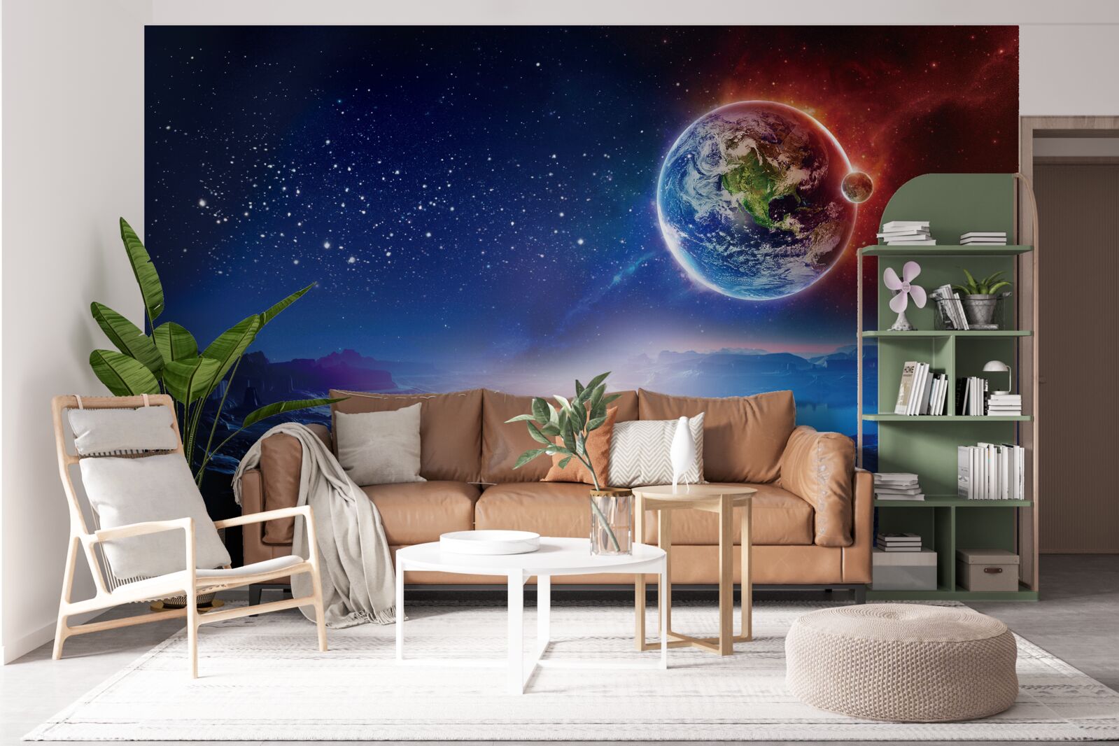 Fototapet vedere a Pământului de pe altă planetă