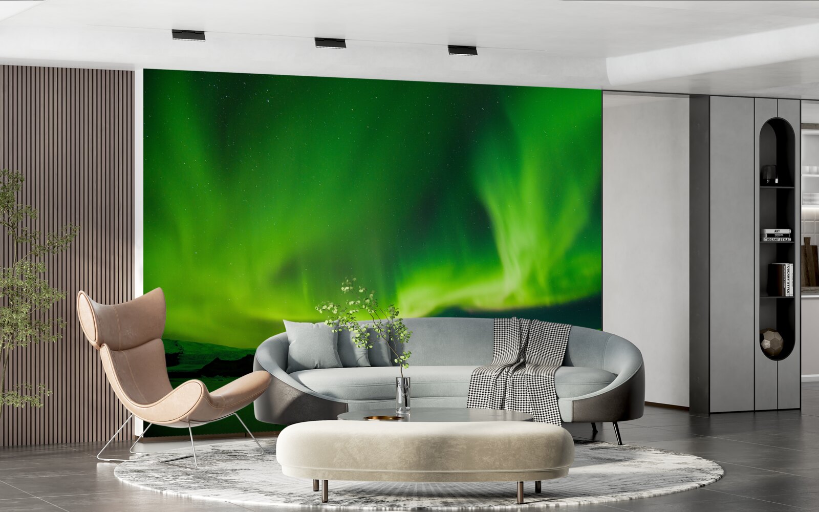 Fototapet aurora boreală captivantă și magnifică