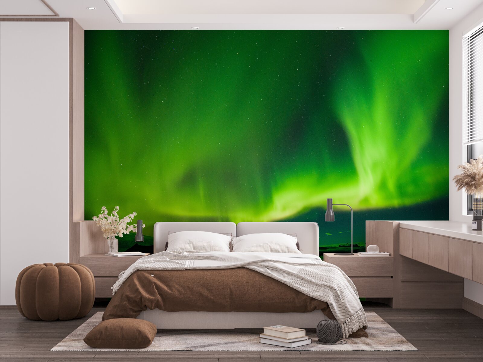 Fototapet aurora boreală captivantă și magnifică