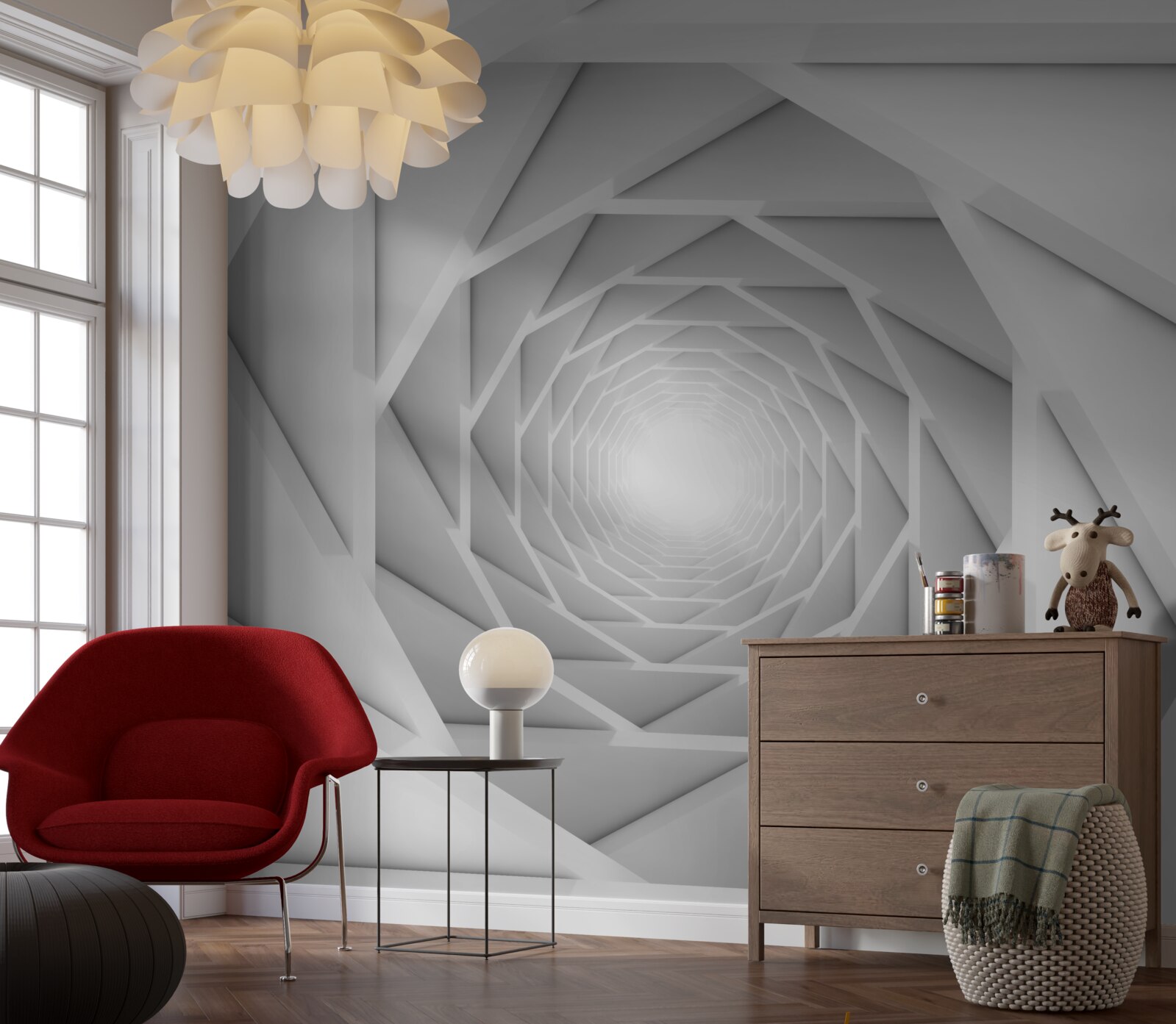 Fototapet pasaj sinuos clar