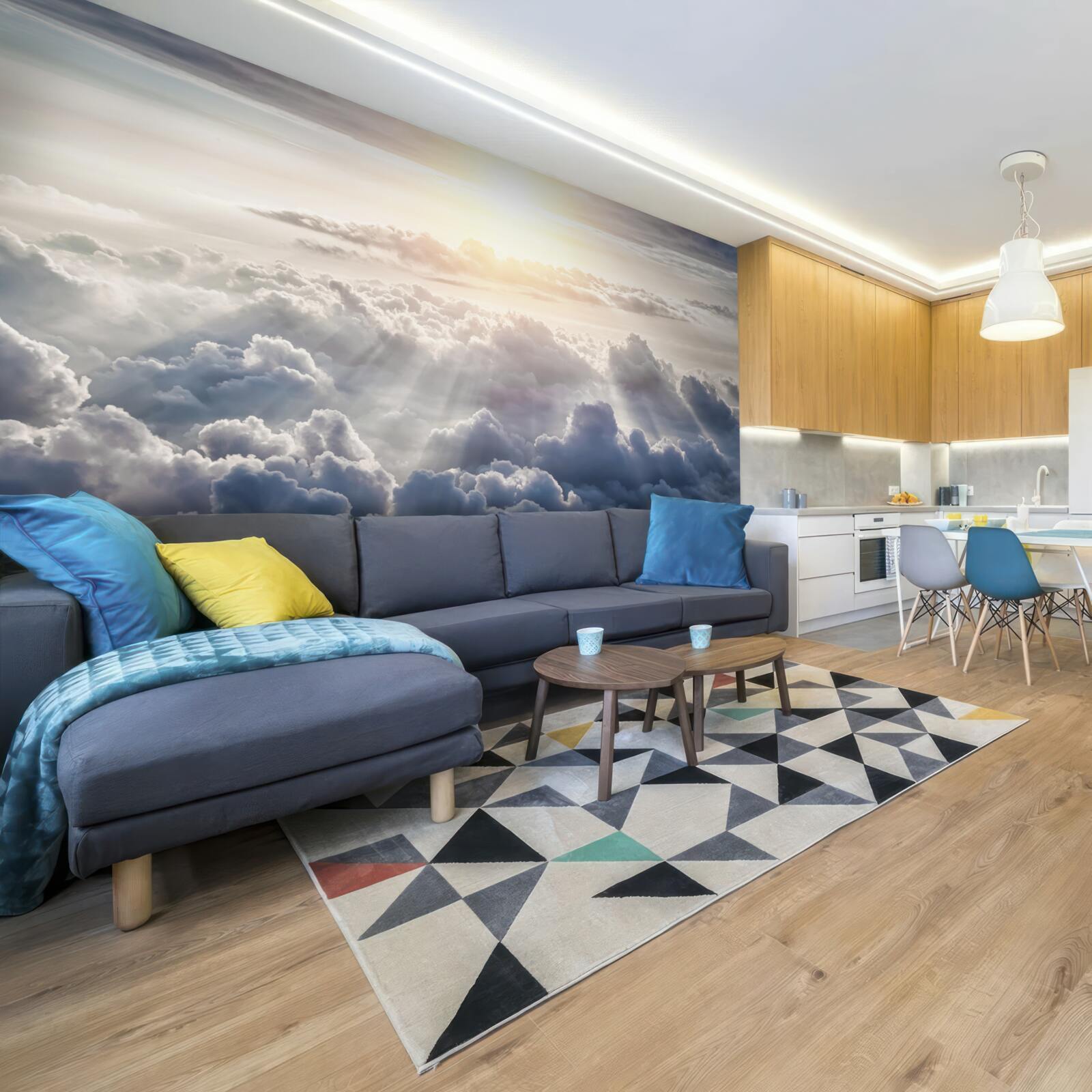 Fototapet Lumina era înaltă deasupra norilor luxurianți