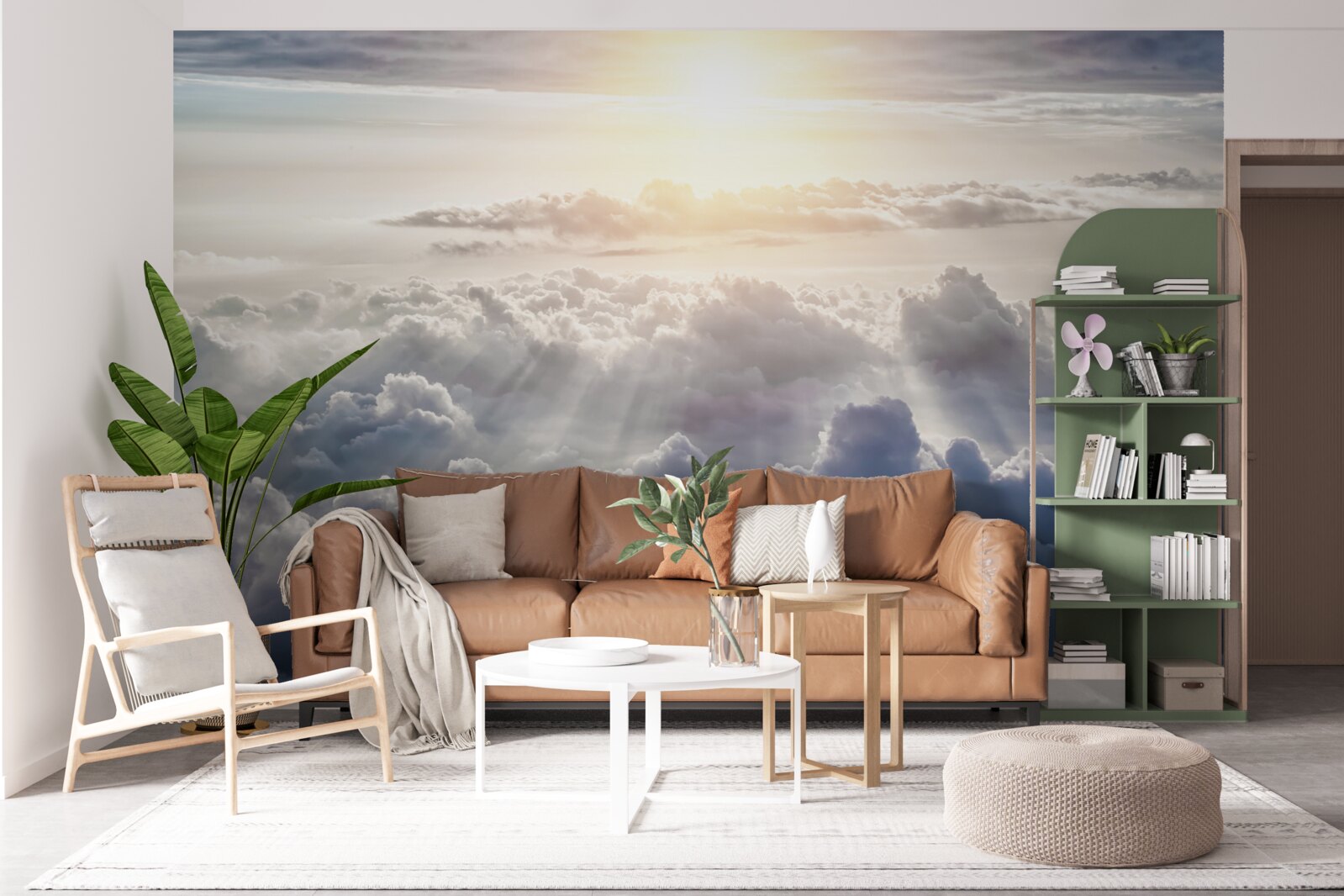 Fototapet Lumina era înaltă deasupra norilor luxurianți