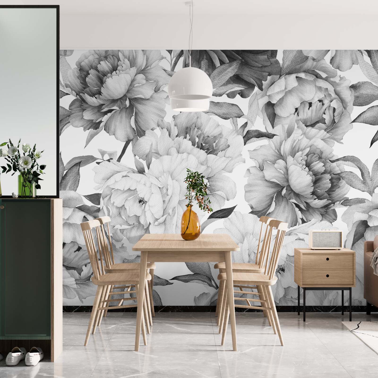 Fototapet flori mari, luxuriante