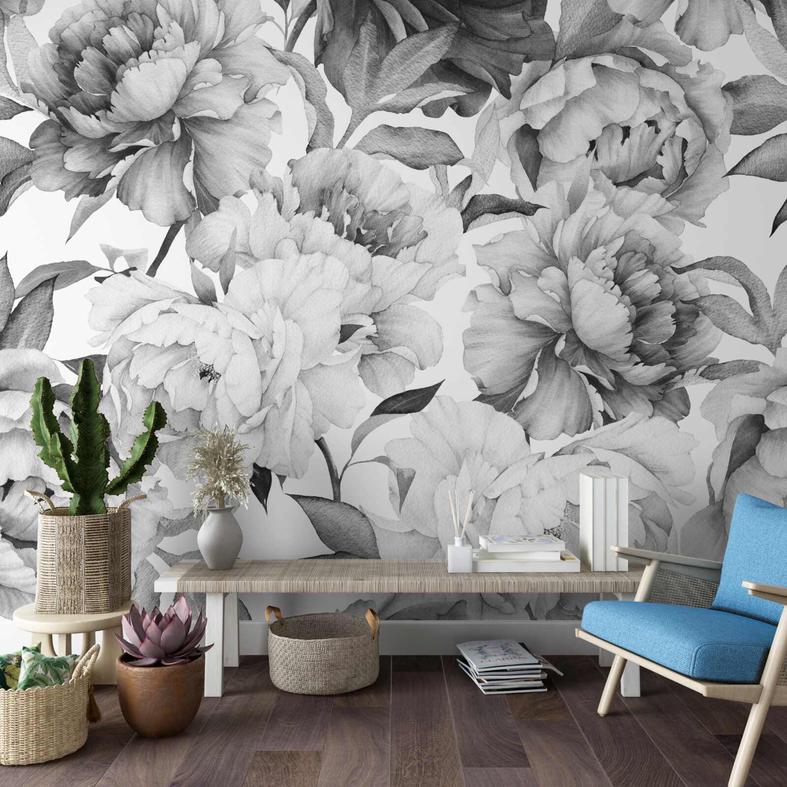 Fototapet flori mari, luxuriante