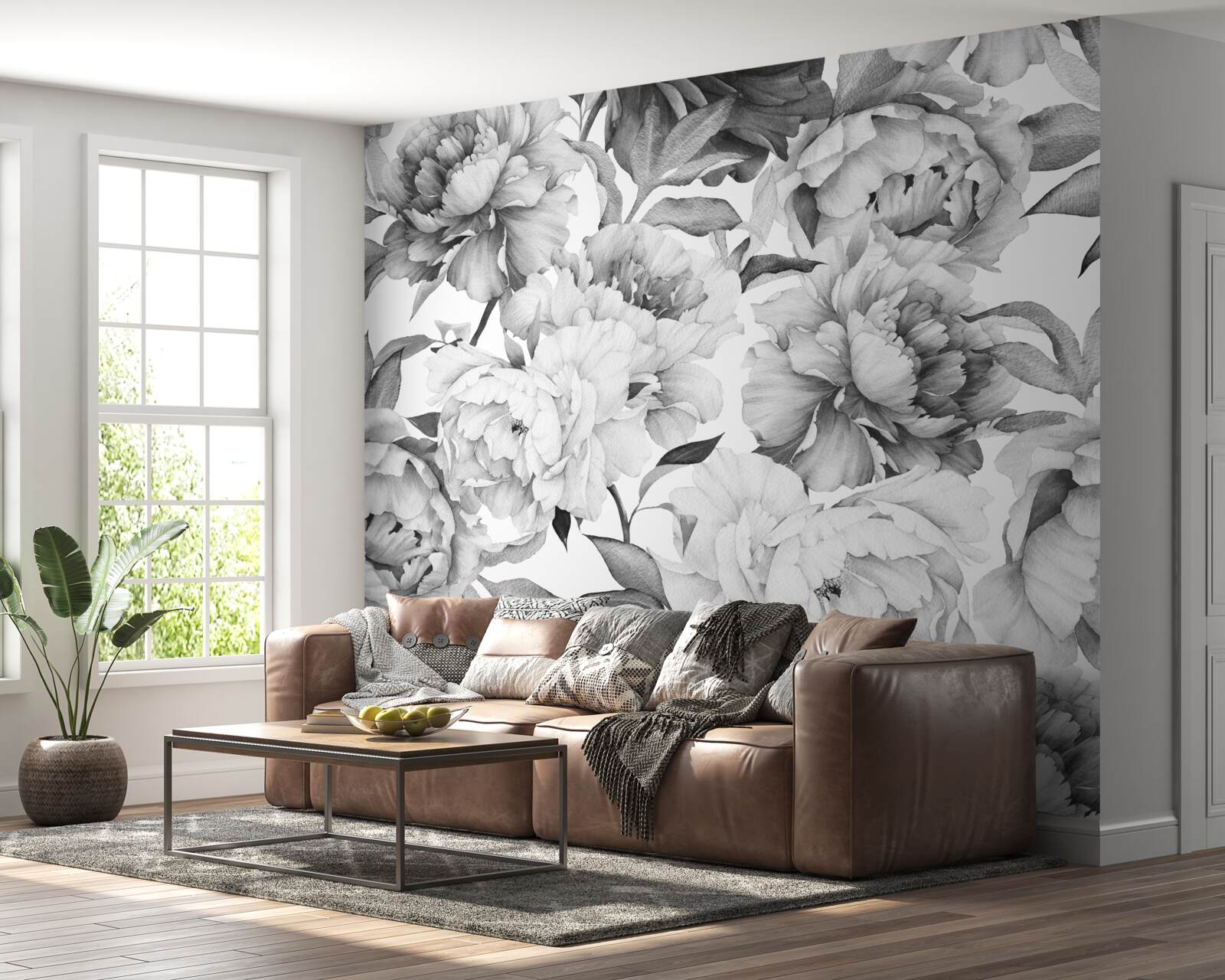 Fototapet flori mari, luxuriante