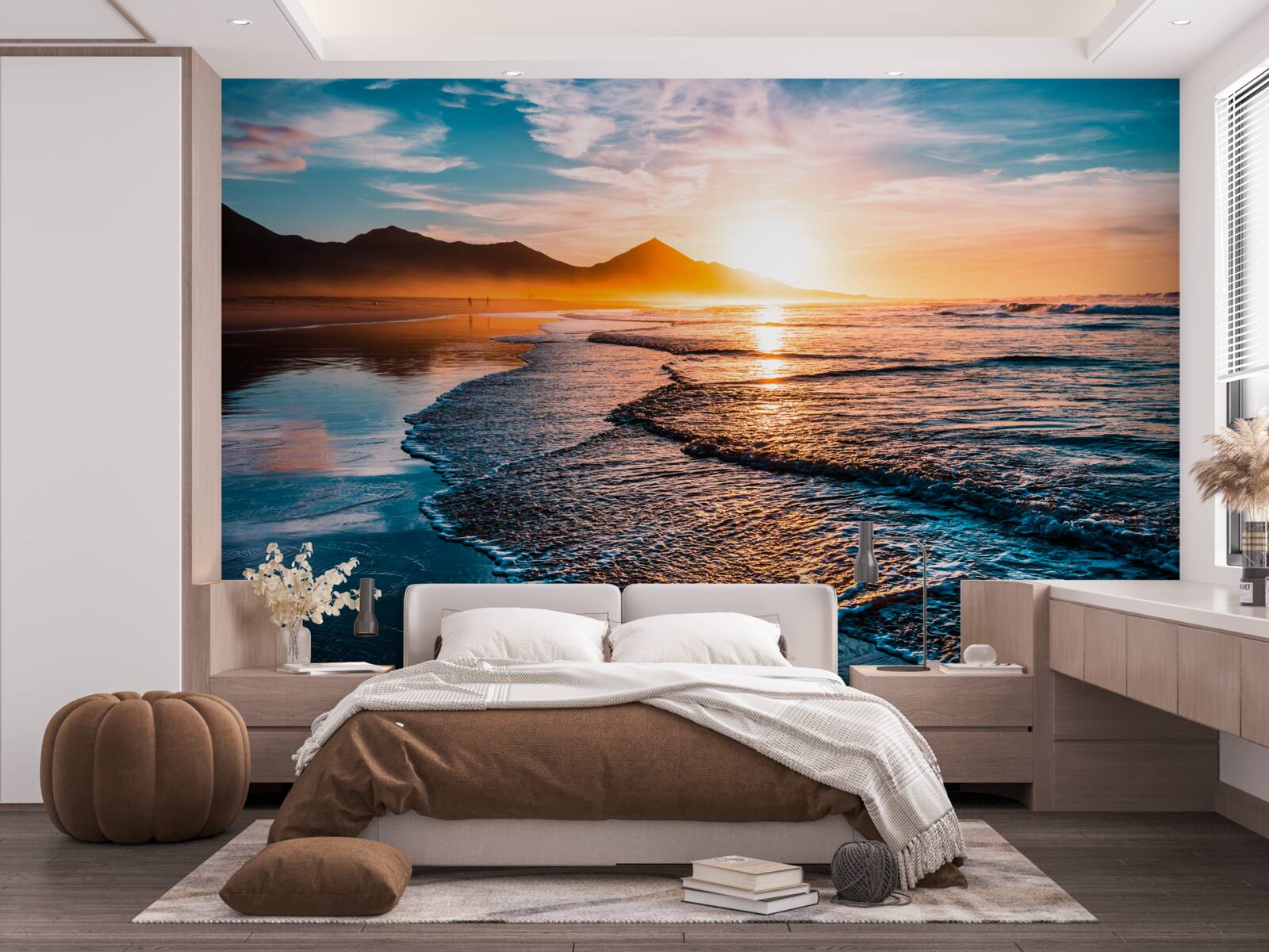 Fototapet apa reflectă razele soarelui