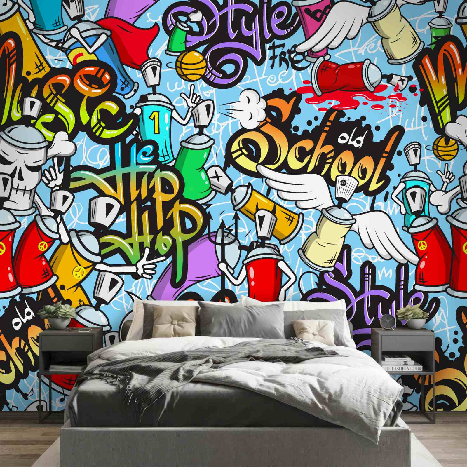 Fototapet graffiti în culori diferite