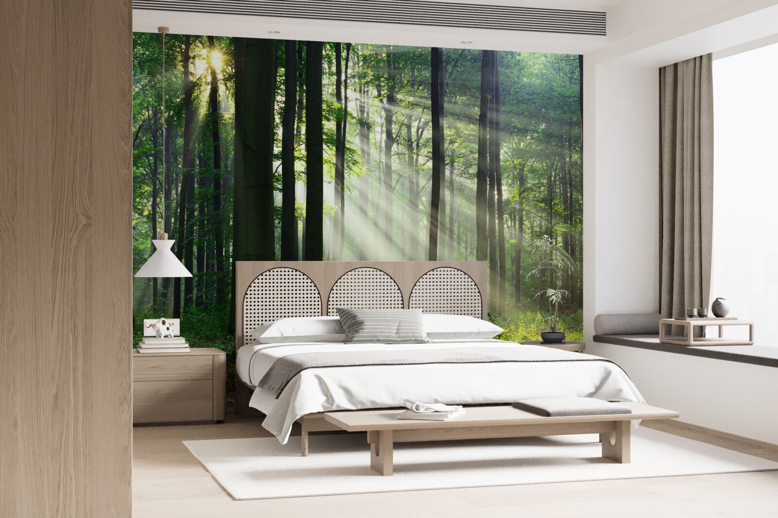 Fototapet poranny las