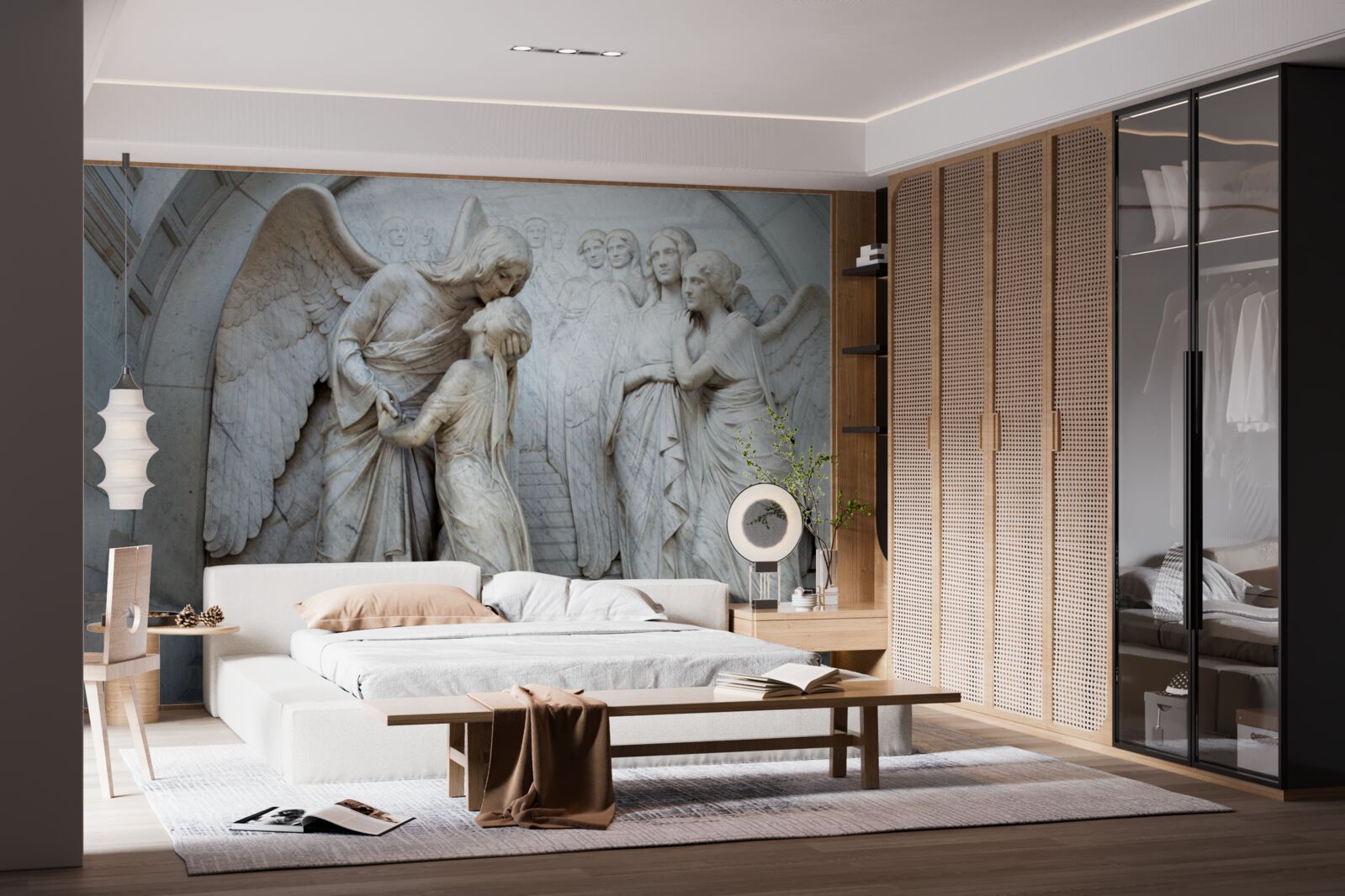 Fototapet compoziție de sculpturi de îngeri