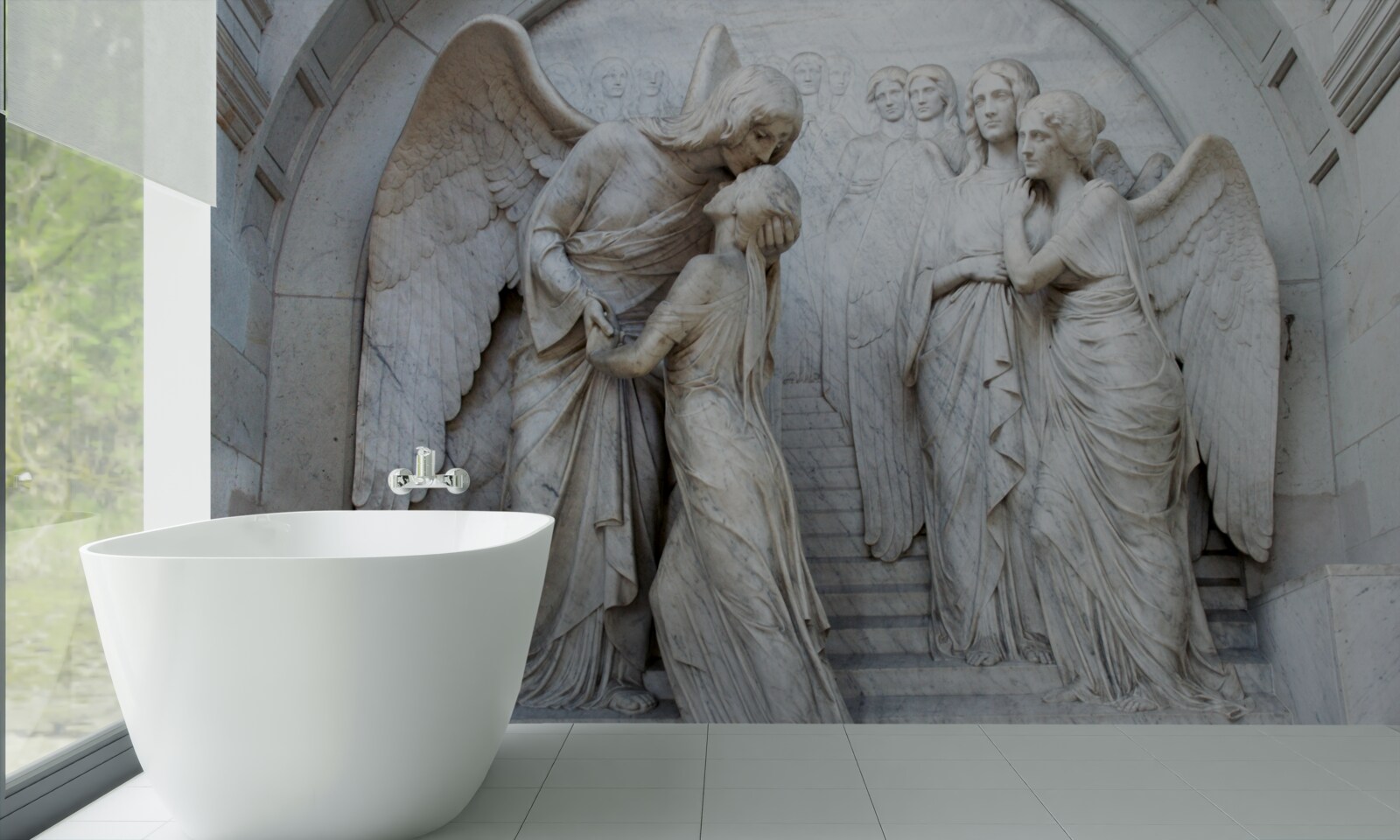 Fototapet compoziție de sculpturi de îngeri