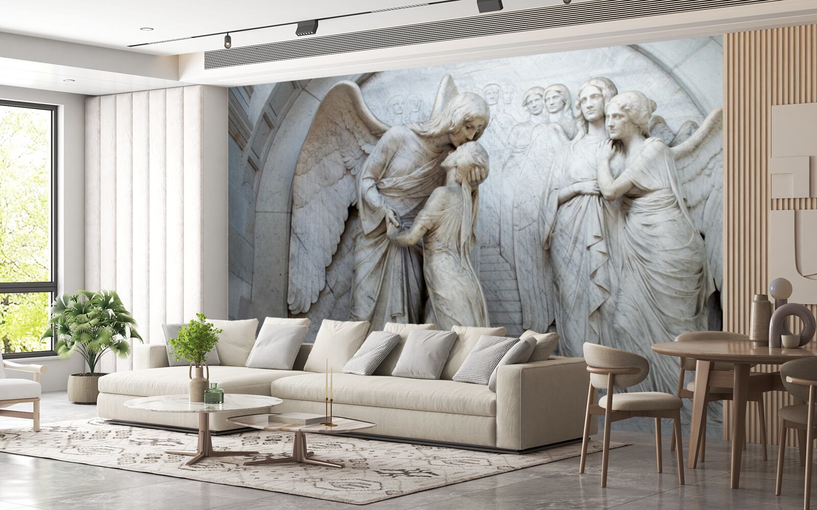Fototapet compoziție de sculpturi de îngeri