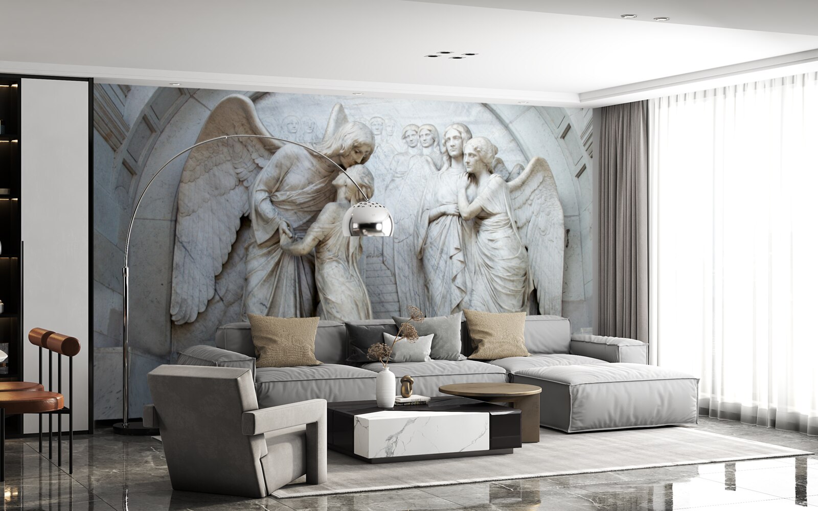 Fototapet compoziție de sculpturi de îngeri