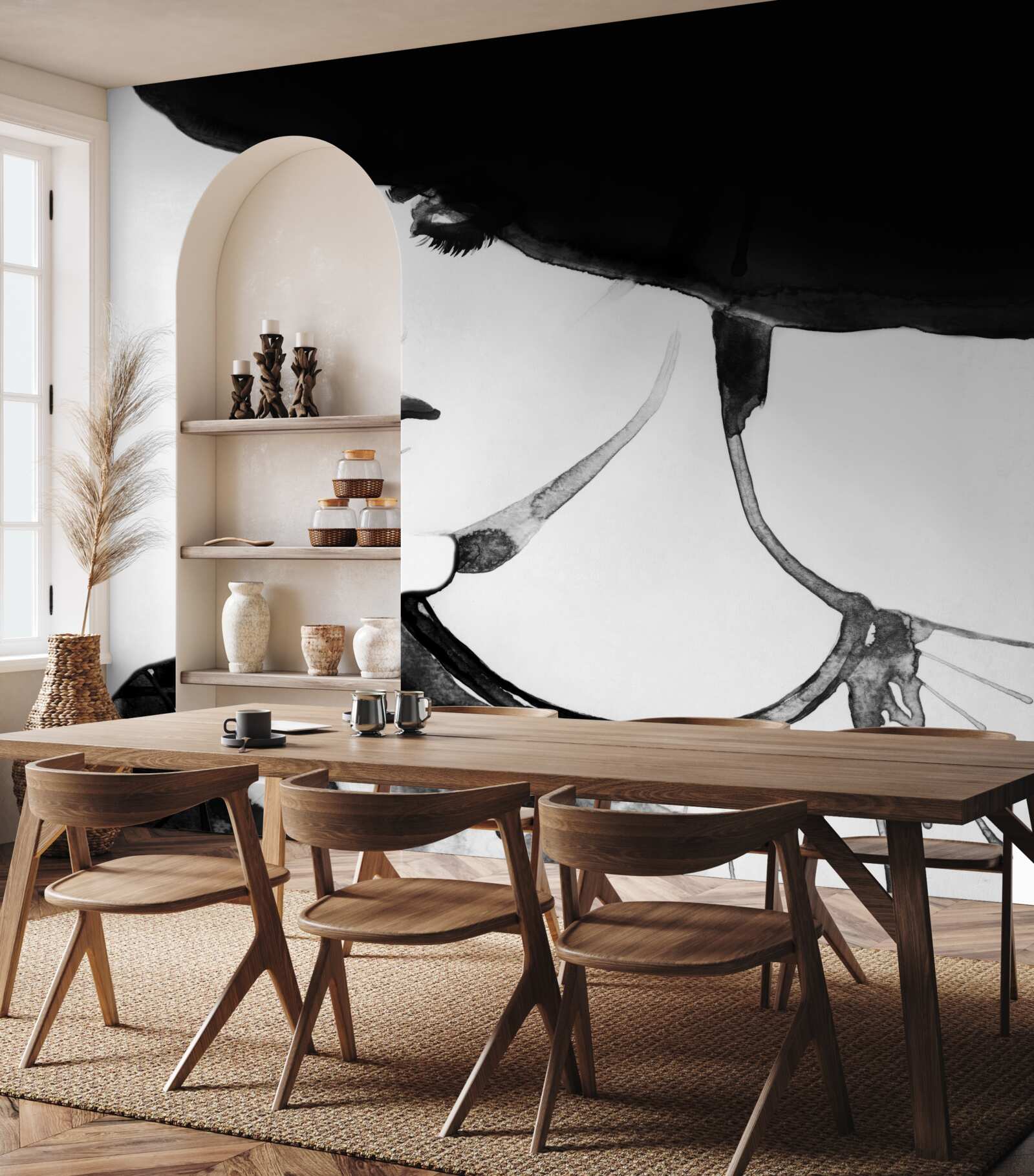 Fototapet fata cu pălărie prezentată în fotografie