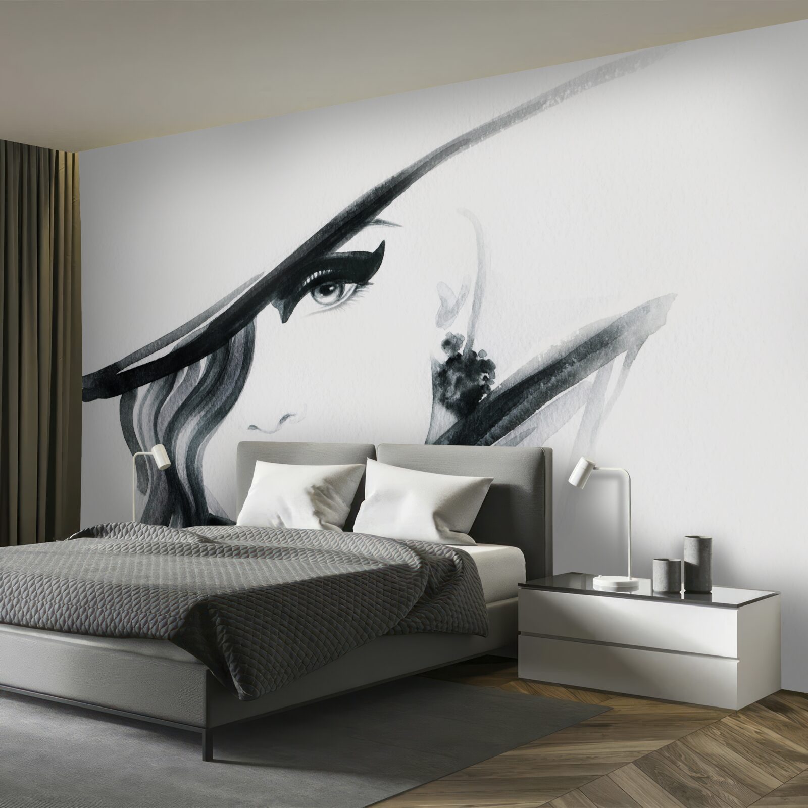 Fototapet imaginea unei fete cu buze roșii