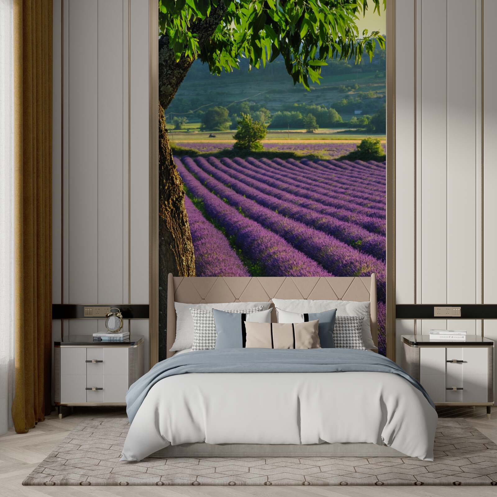 Fototapet un câmp parfumat cu levănțică