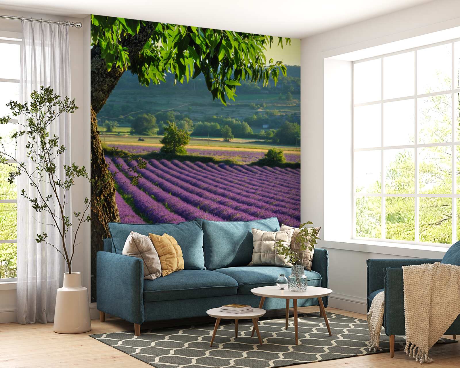 Fototapet un câmp parfumat cu levănțică