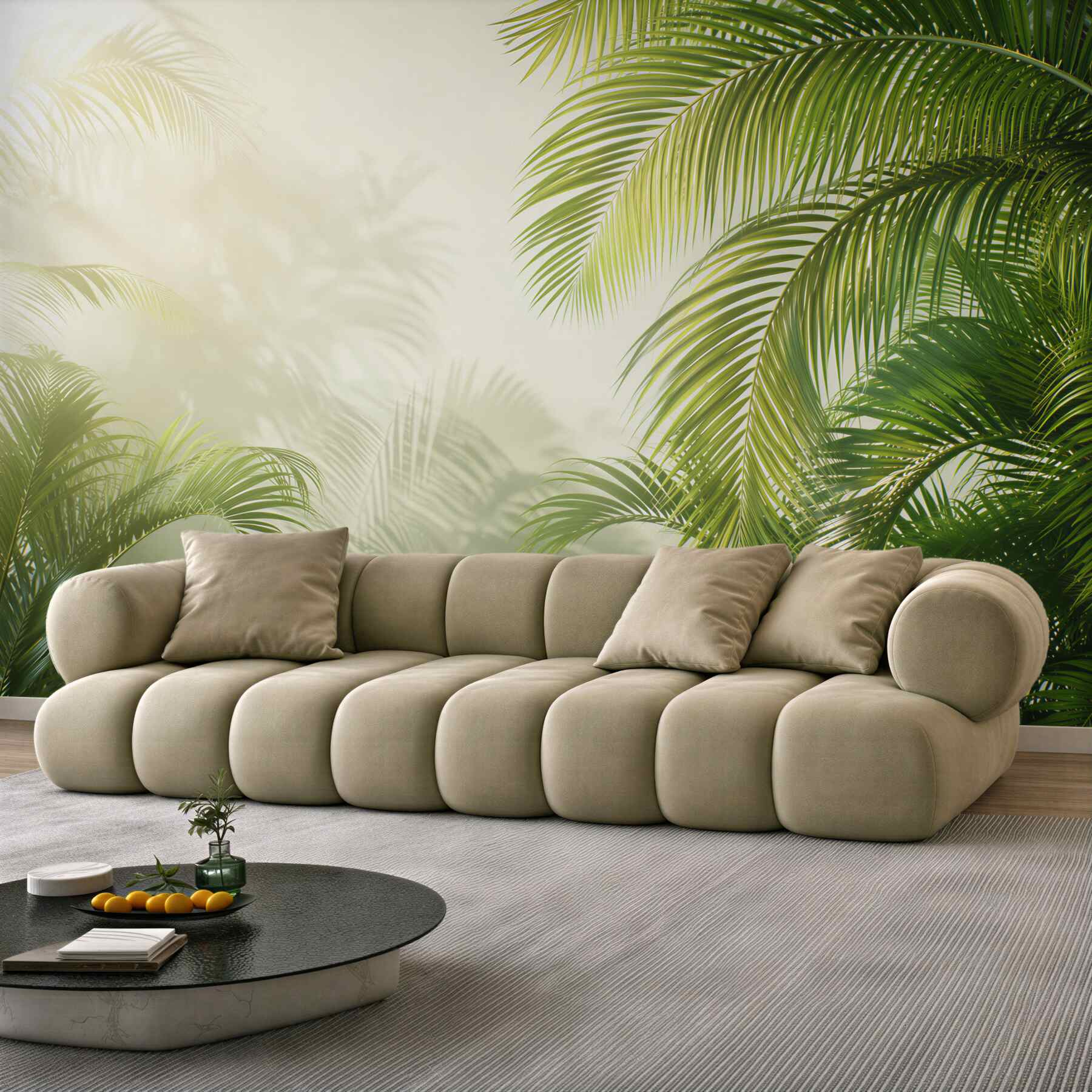Fototapeta duże zielone liście