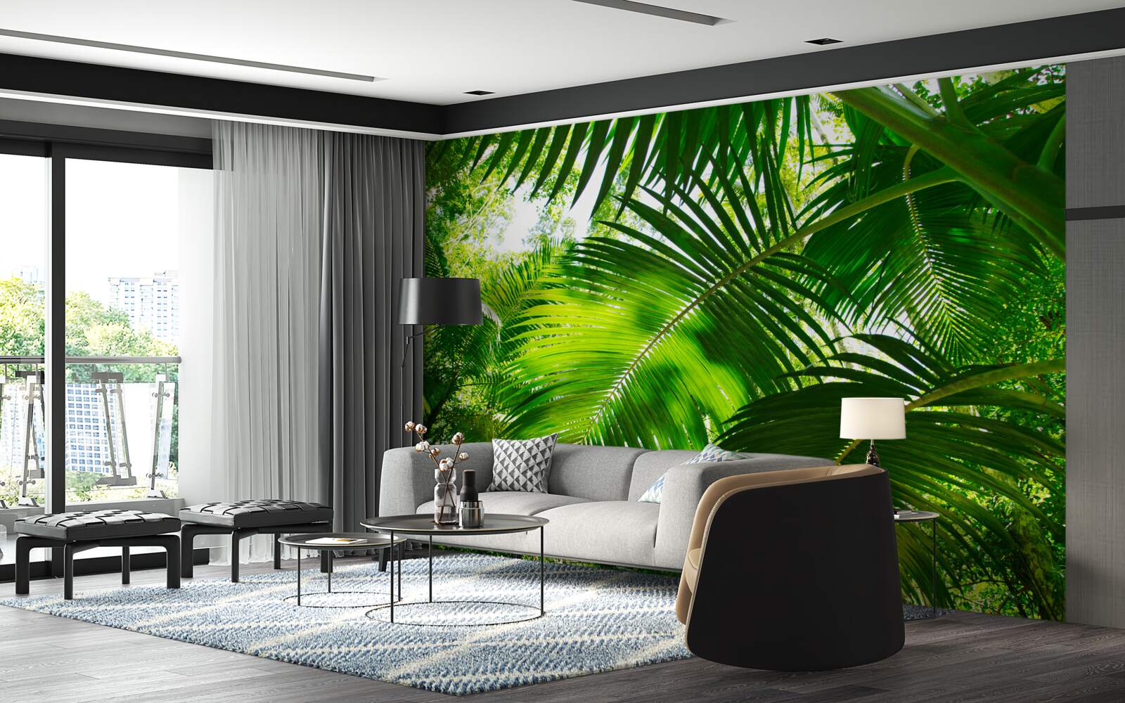 Fototapet frunze verzi mari