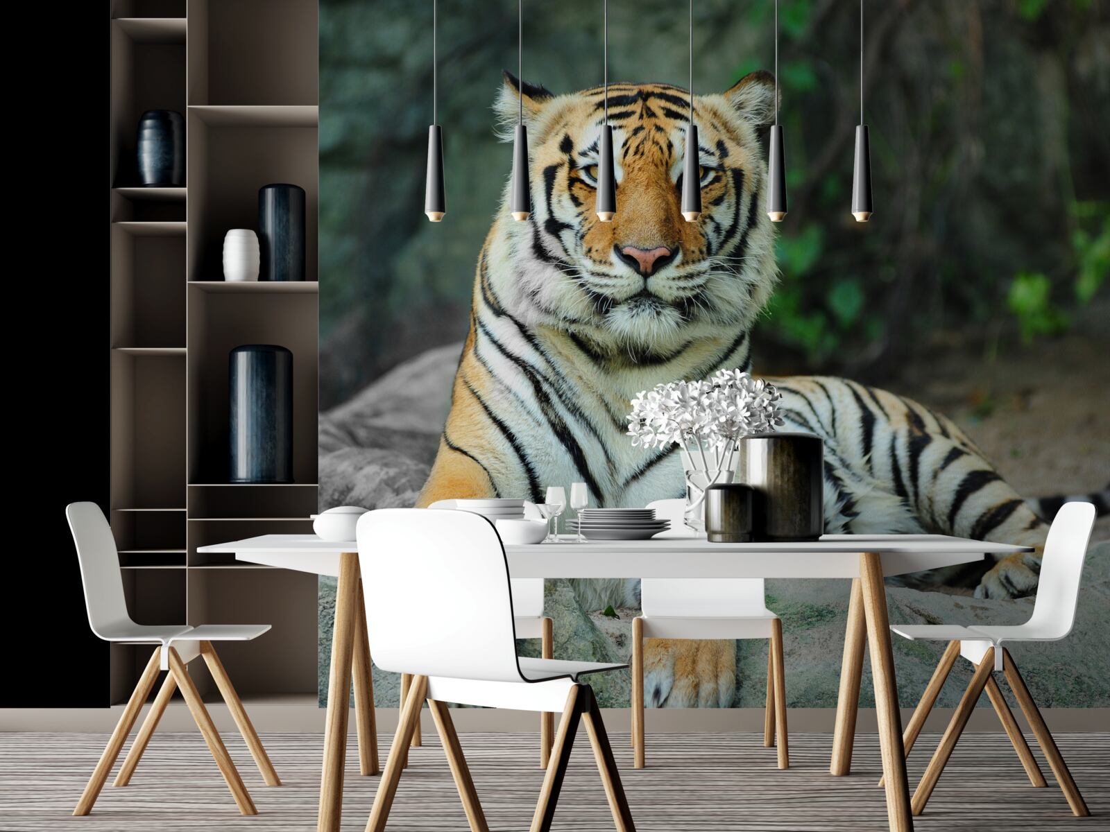 Fototapet tigru frumos în vacanță