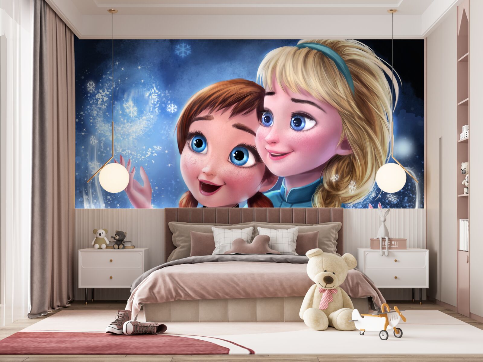 Fototapet două fete zâmbitoare