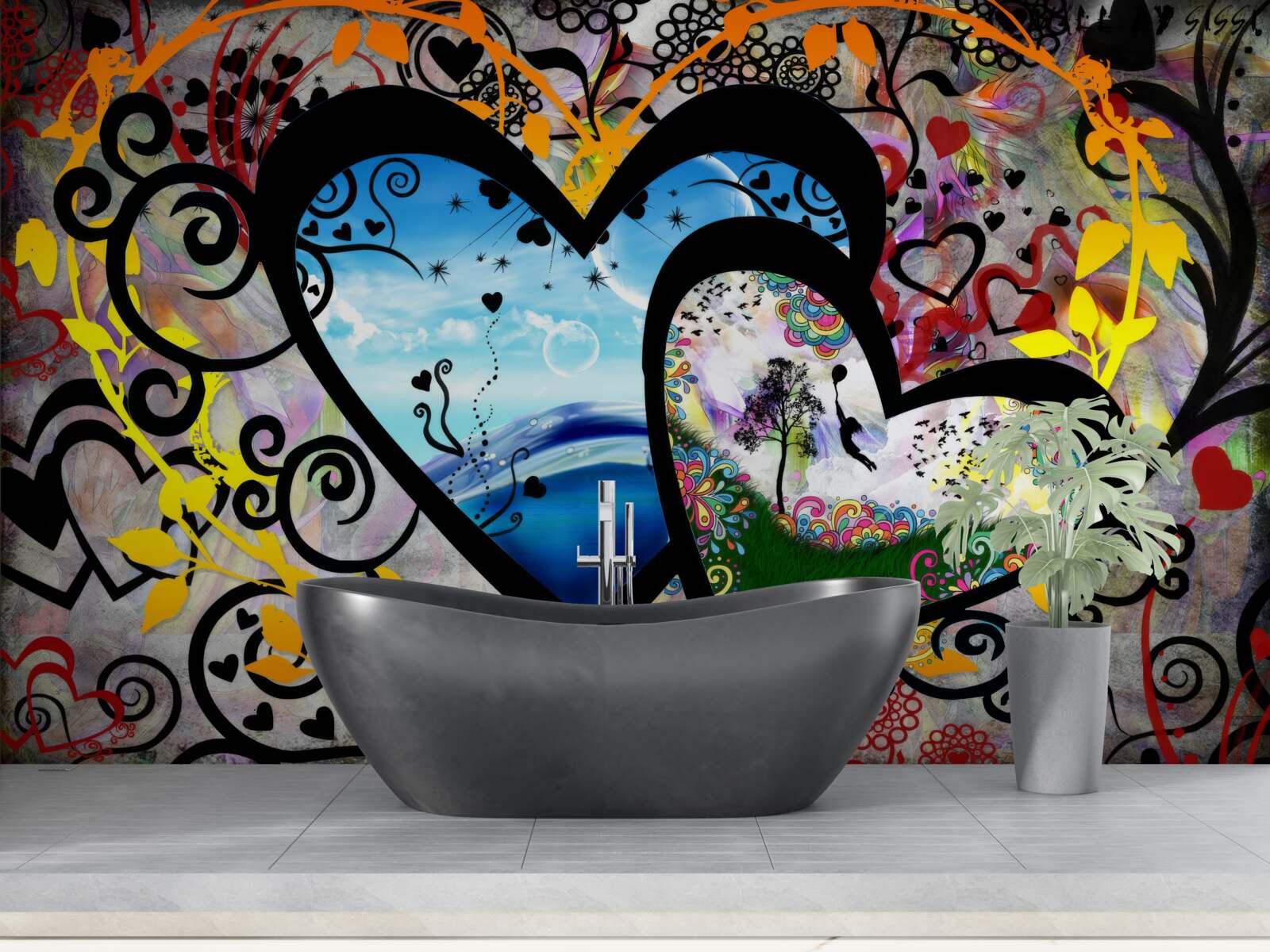 Fototapet două suflete întunecate