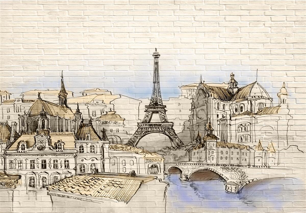 Fototapet principalele atracții turistice din paris