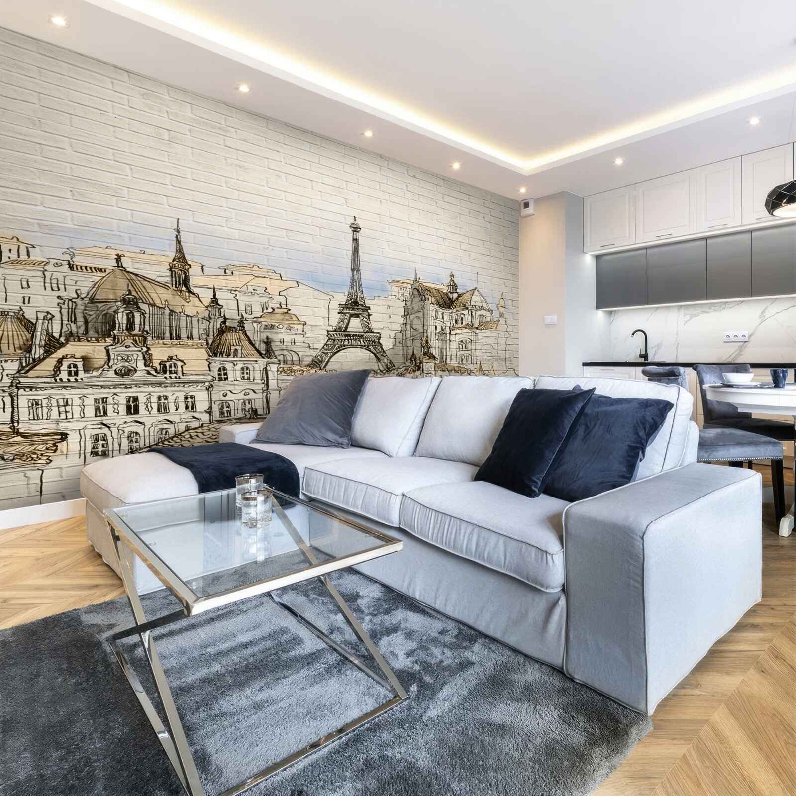 Fototapet principalele atracții turistice din paris