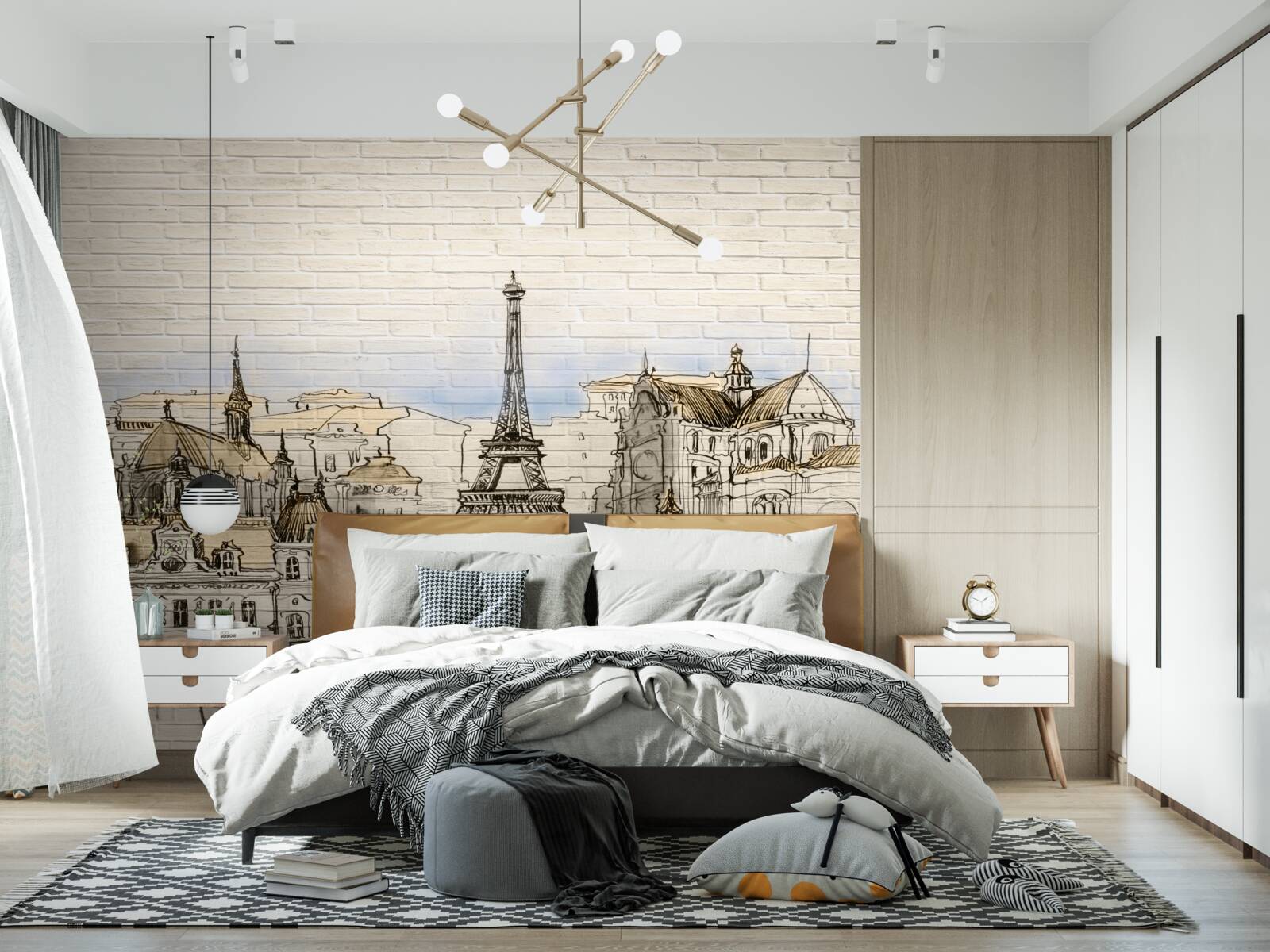 Fototapet principalele atracții turistice din paris