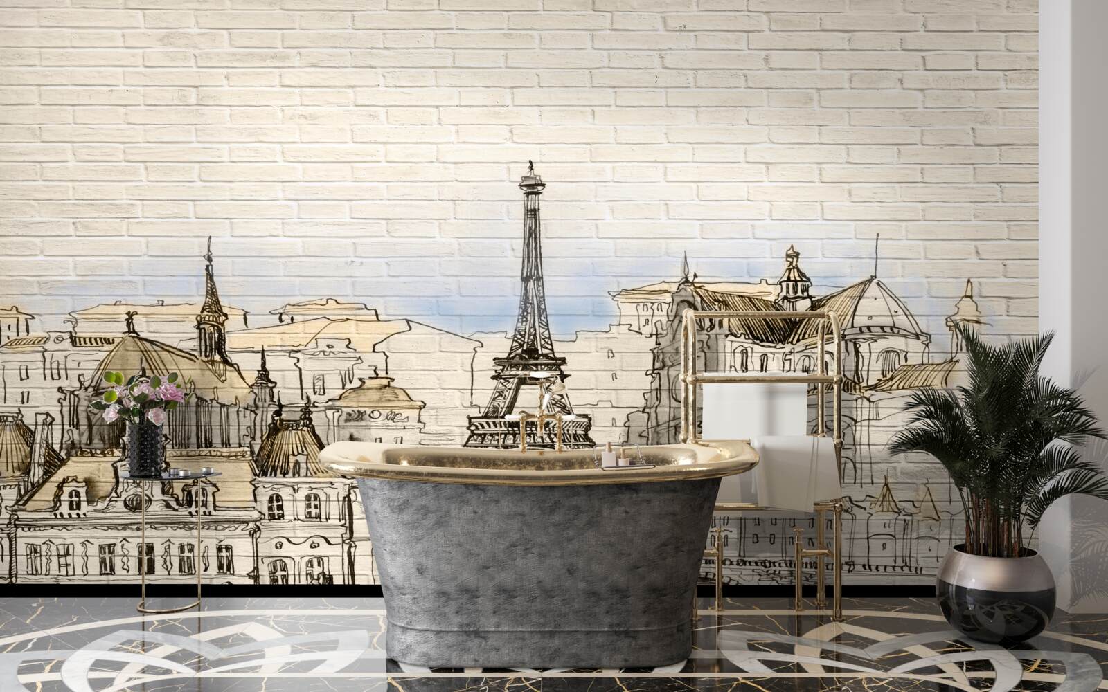 Fototapet principalele atracții turistice din paris