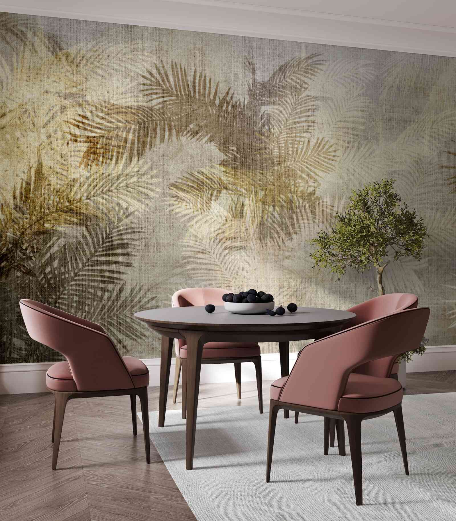 Fototapet pictura de fundal cu frunze de ferigă