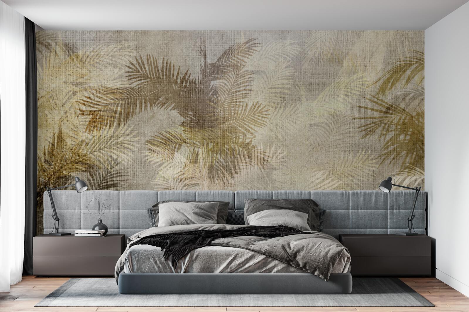 Fototapet pictura de fundal cu frunze de ferigă