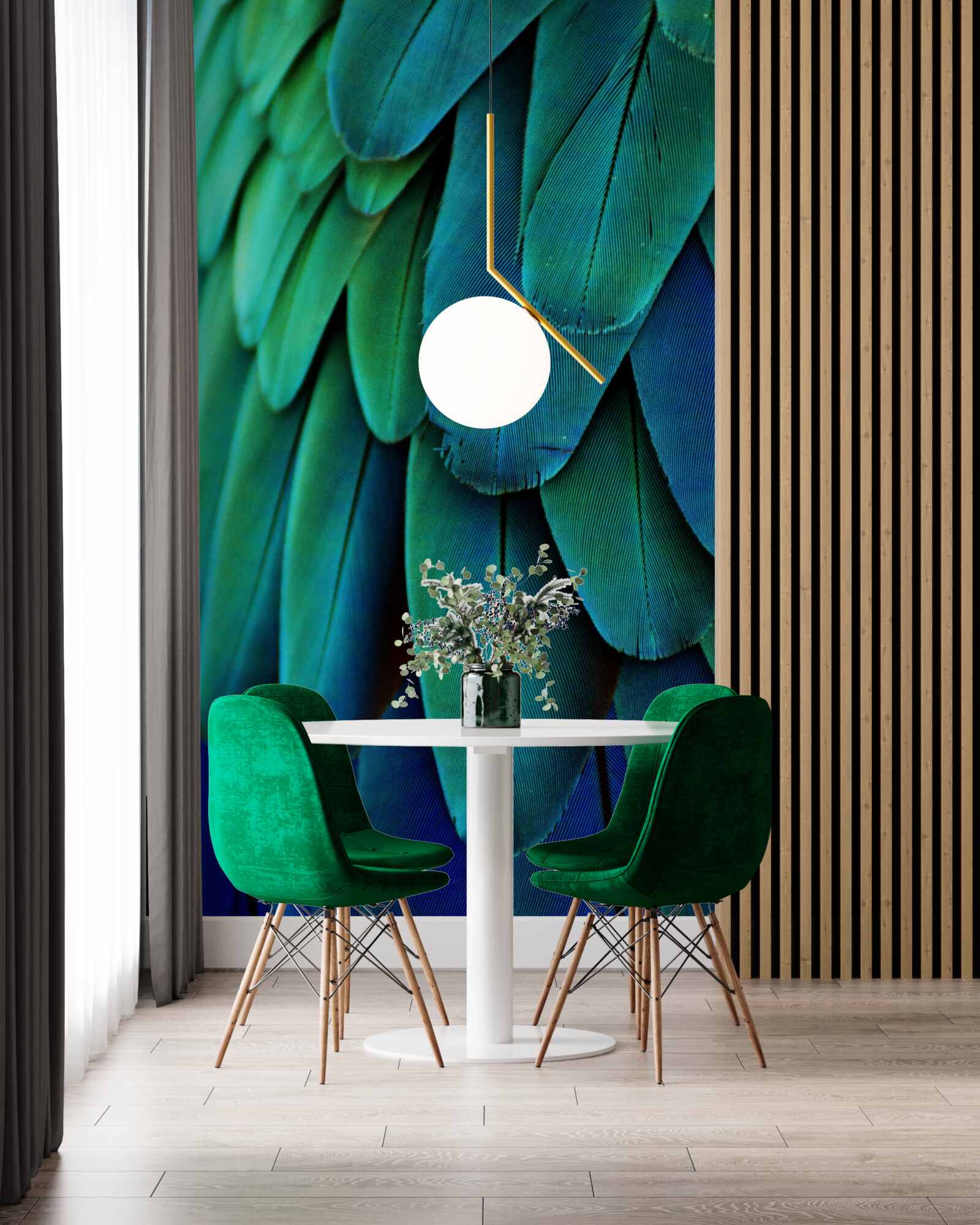 Fototapet frunzele sunt mari și de culoare verde închis