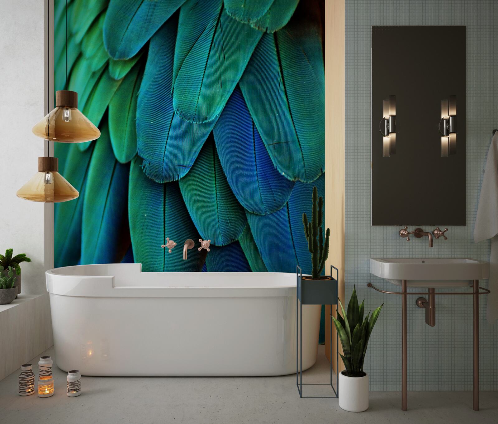 Fototapet frunzele sunt mari și de culoare verde închis