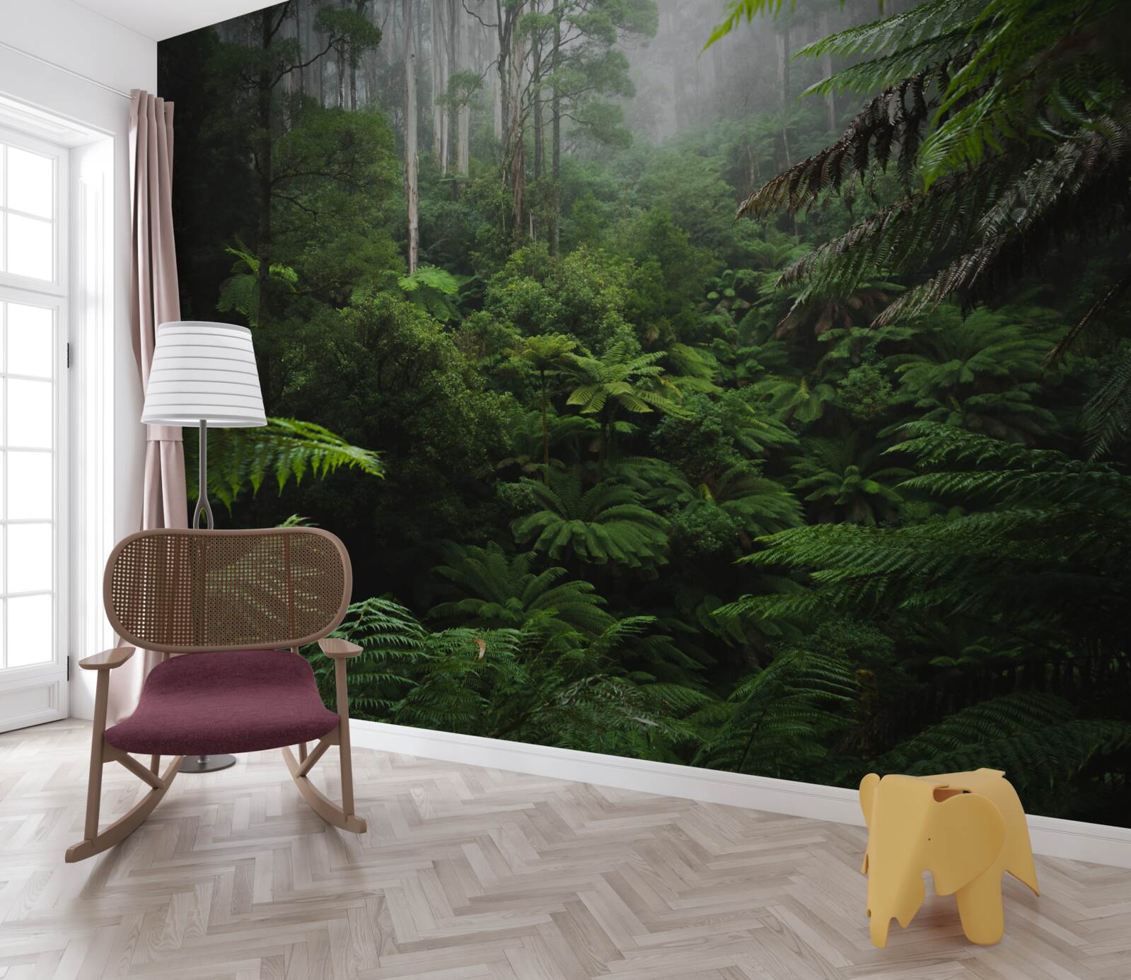 Fototapet pădure densă de smarald