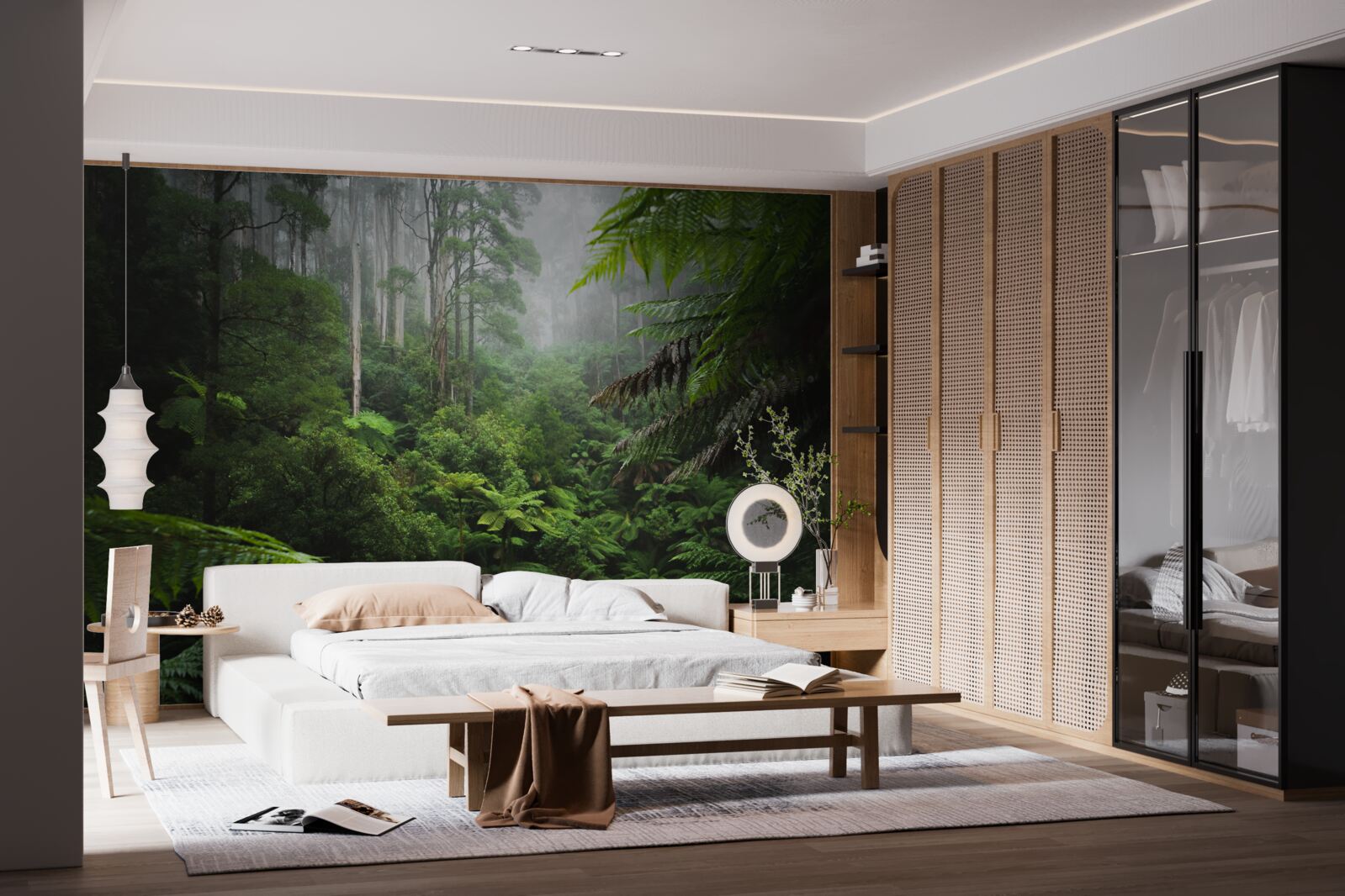 Fototapet pădure densă de smarald