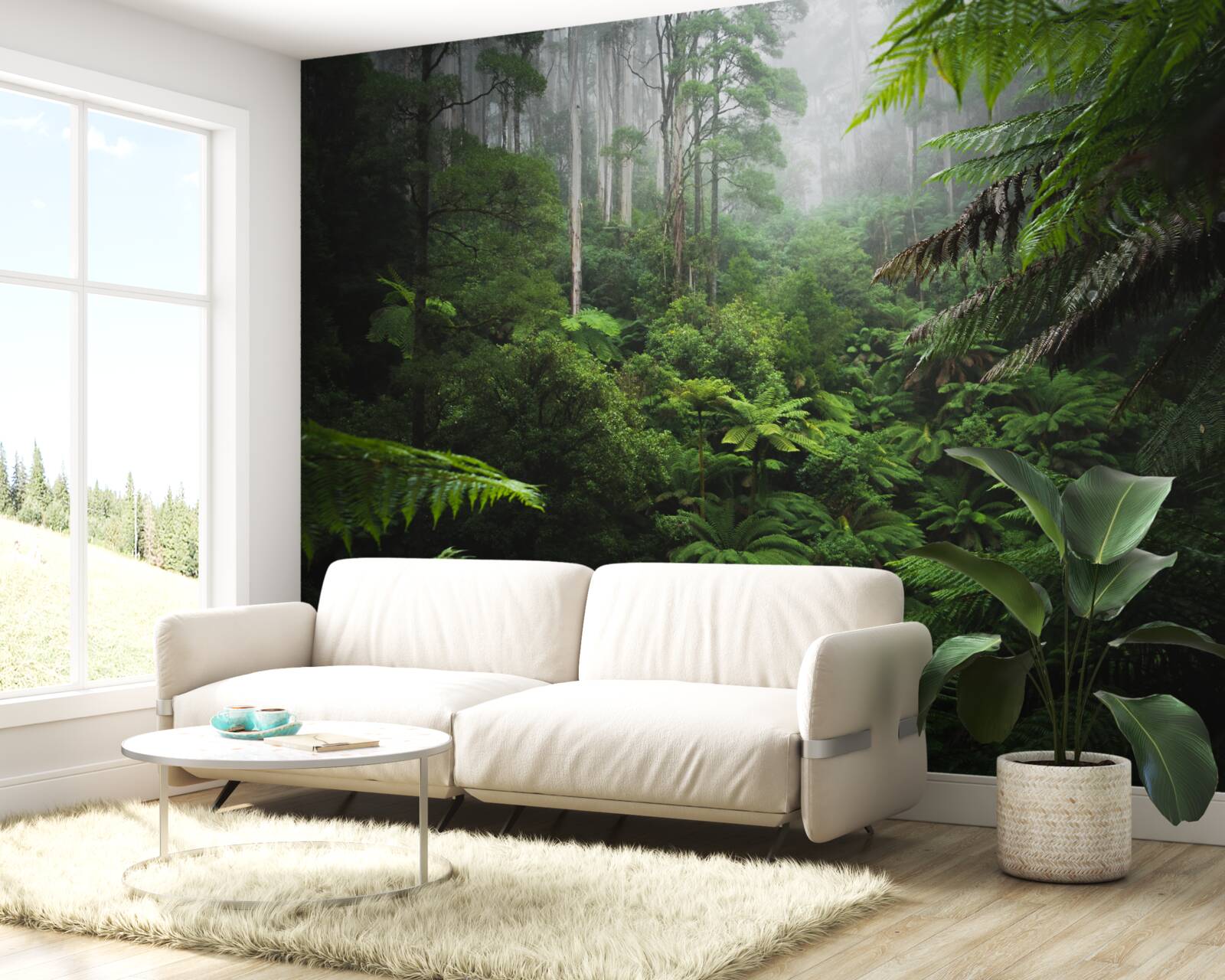 Fototapet pădure densă de smarald