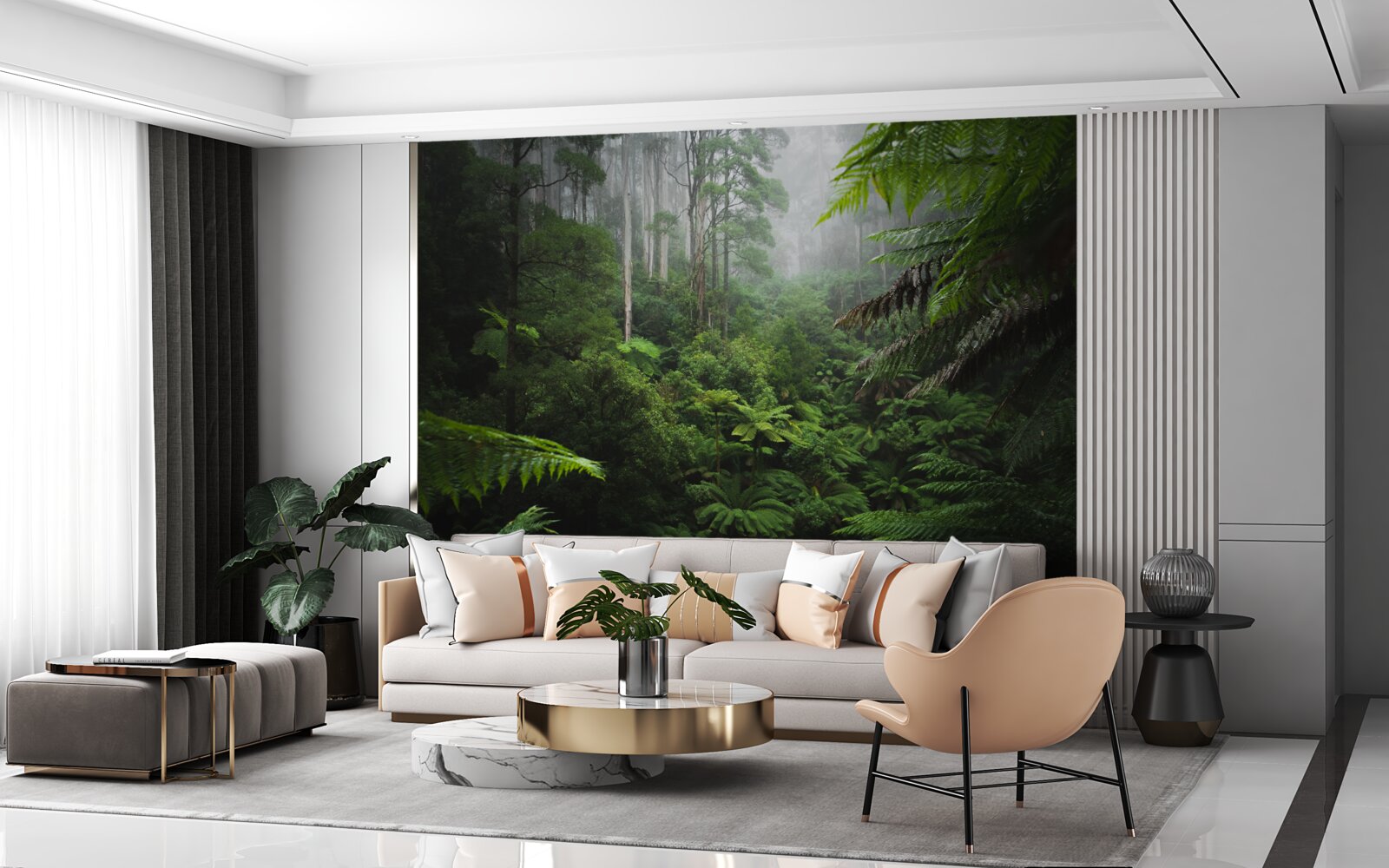 Fototapet pădure densă de smarald