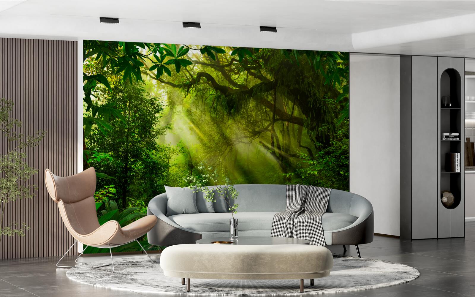 Fototapet un pod adânc în pădure