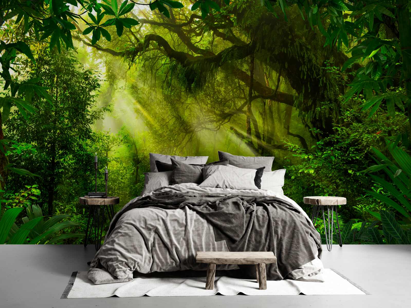 Fototapet un pod adânc în pădure