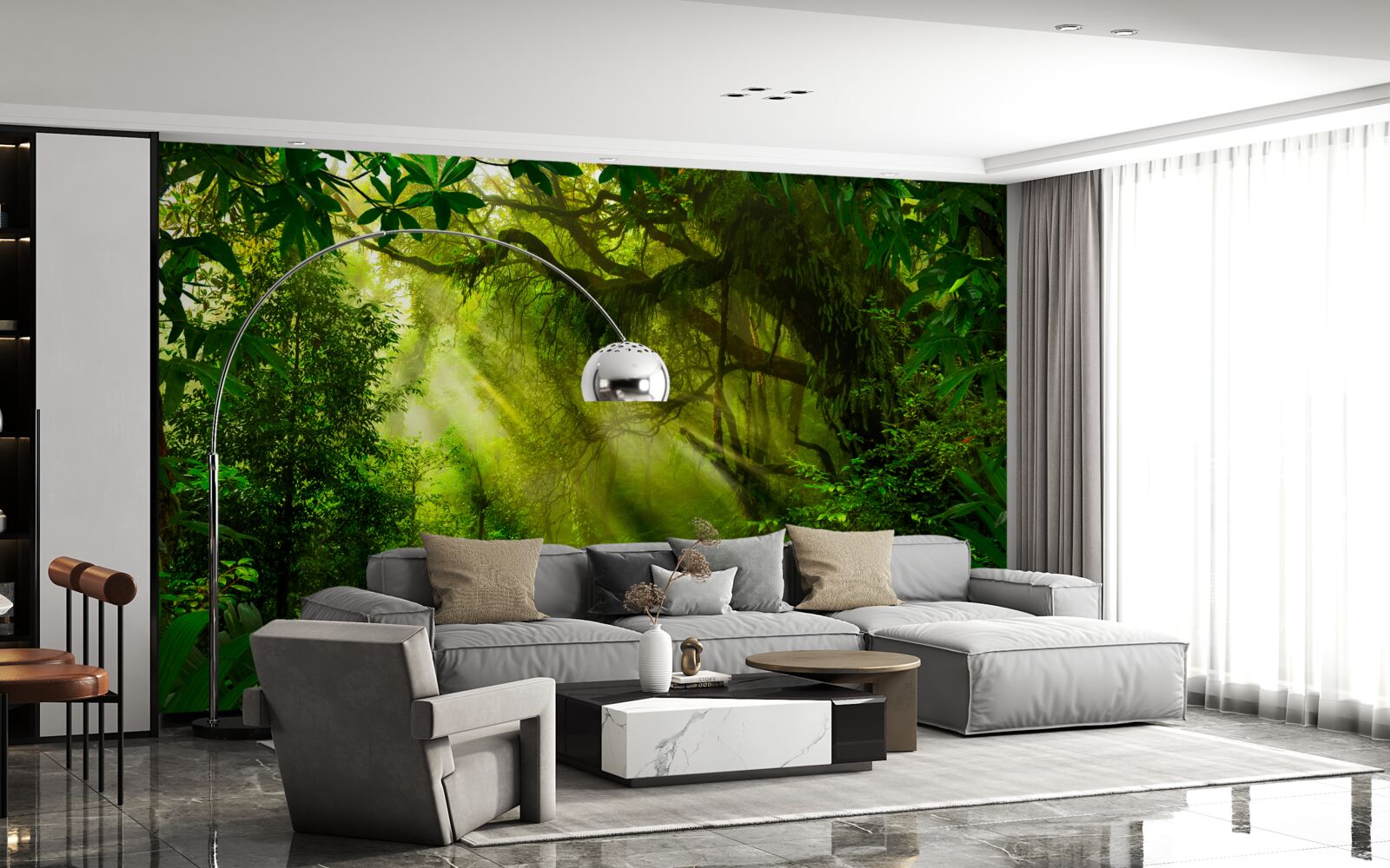 Fototapet un pod adânc în pădure