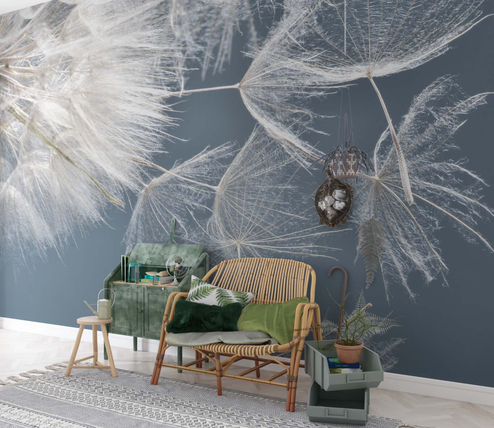 Fototapet fotografia macro a păpădiilor