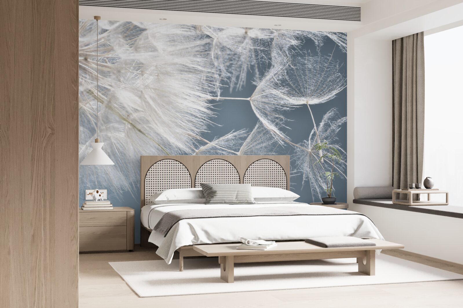 Fototapet fotografia macro a păpădiilor