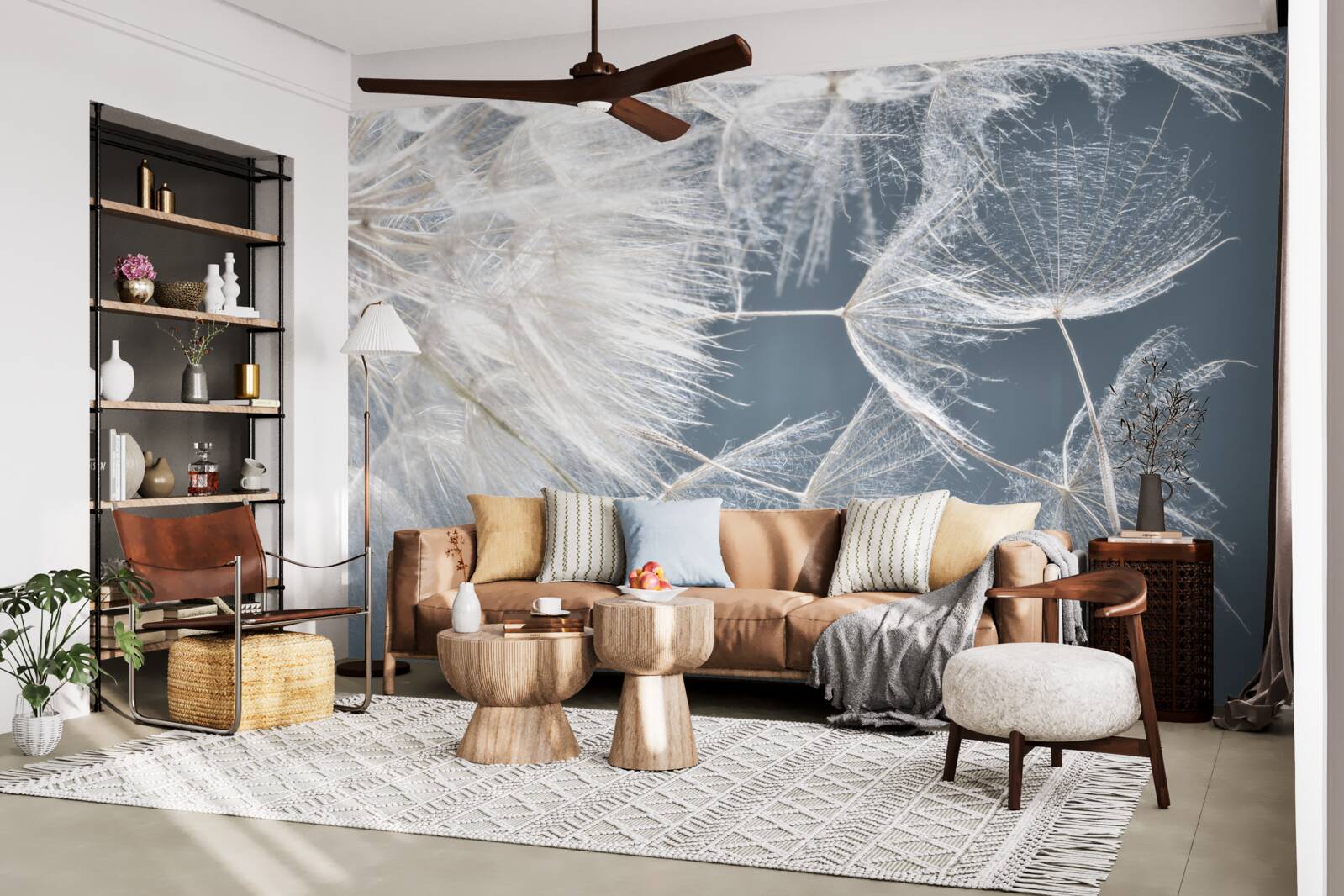 Fototapet fotografia macro a păpădiilor