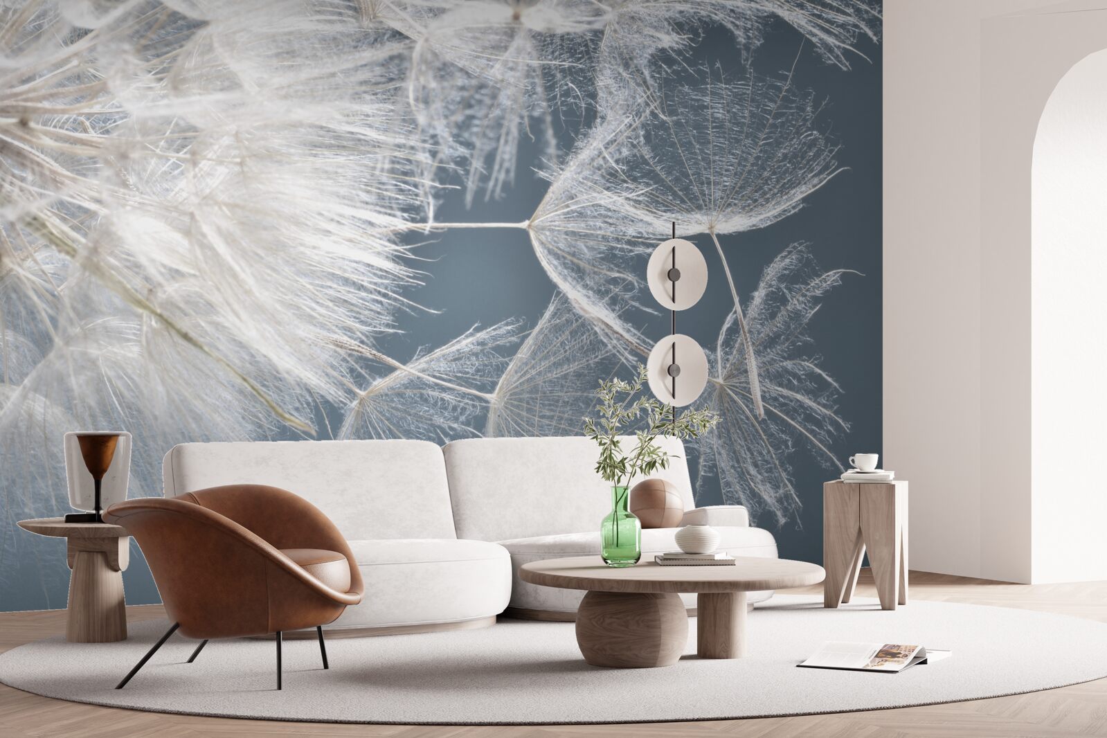 Fototapet fotografia macro a păpădiilor